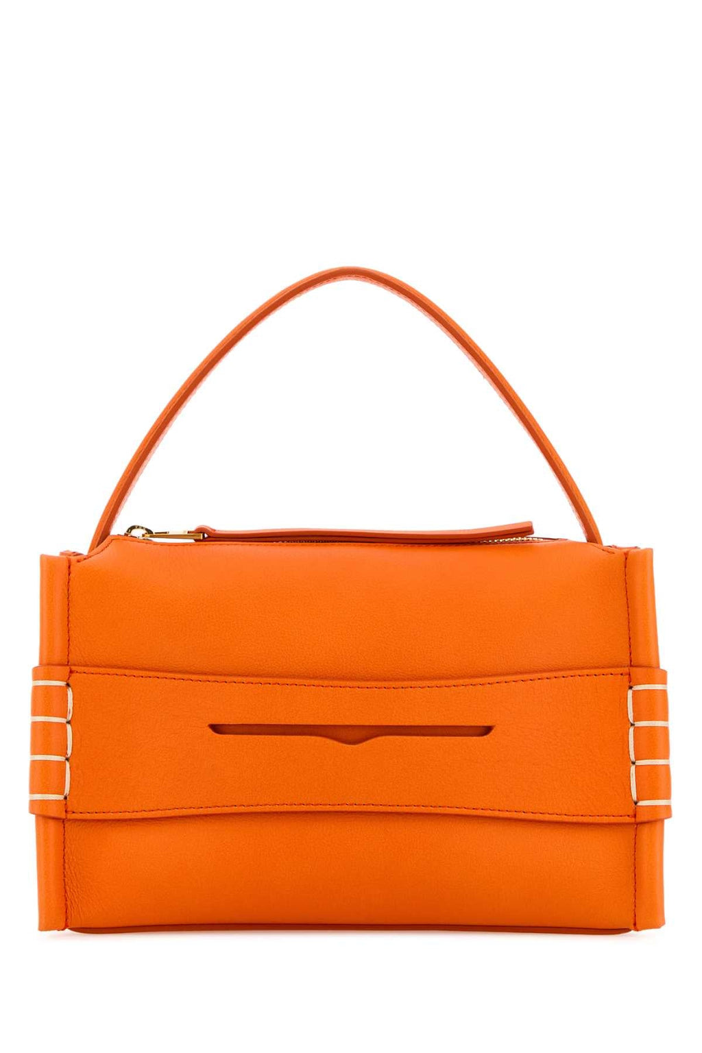 Jw Anderson Women Orange Leather Small Loafer Handbag