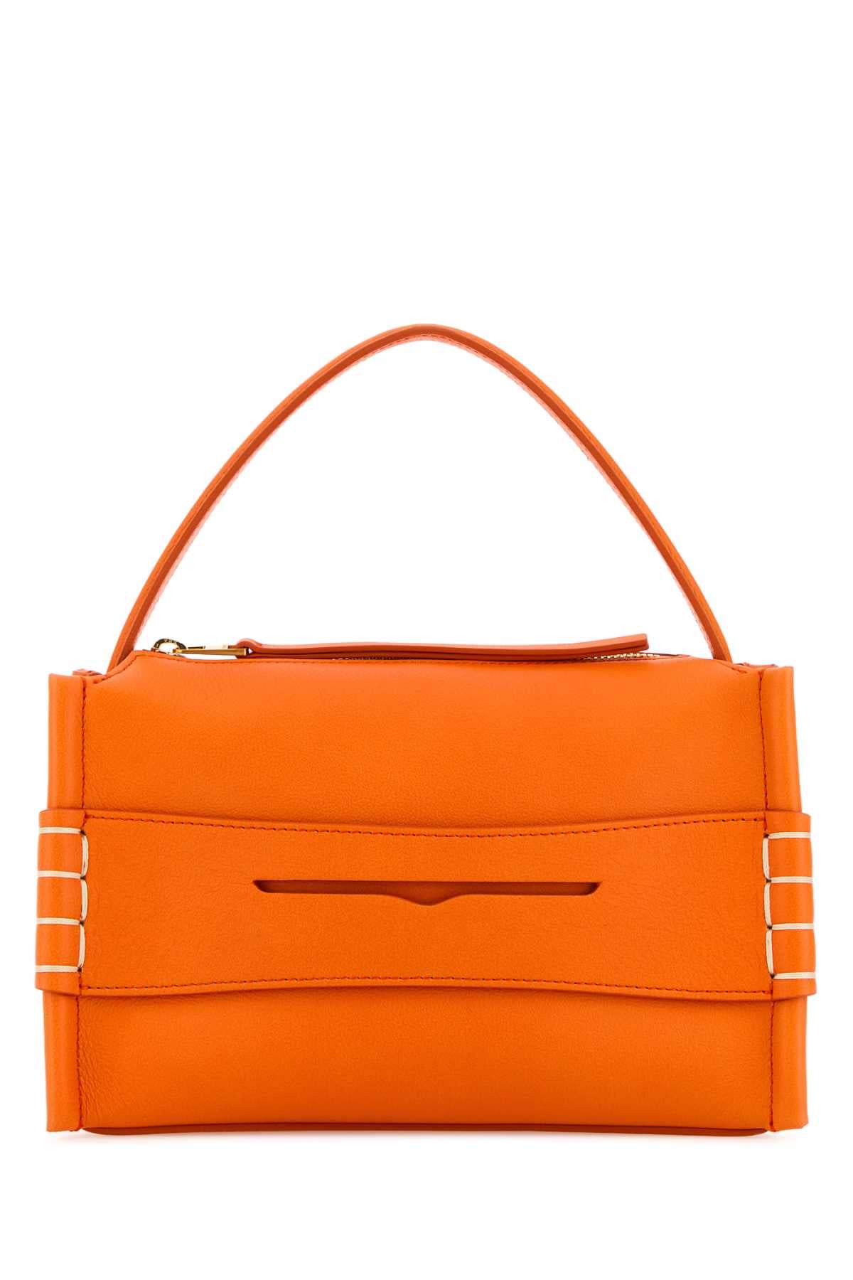 Jw Anderson Women Orange Leather Small Loafer Handbag
