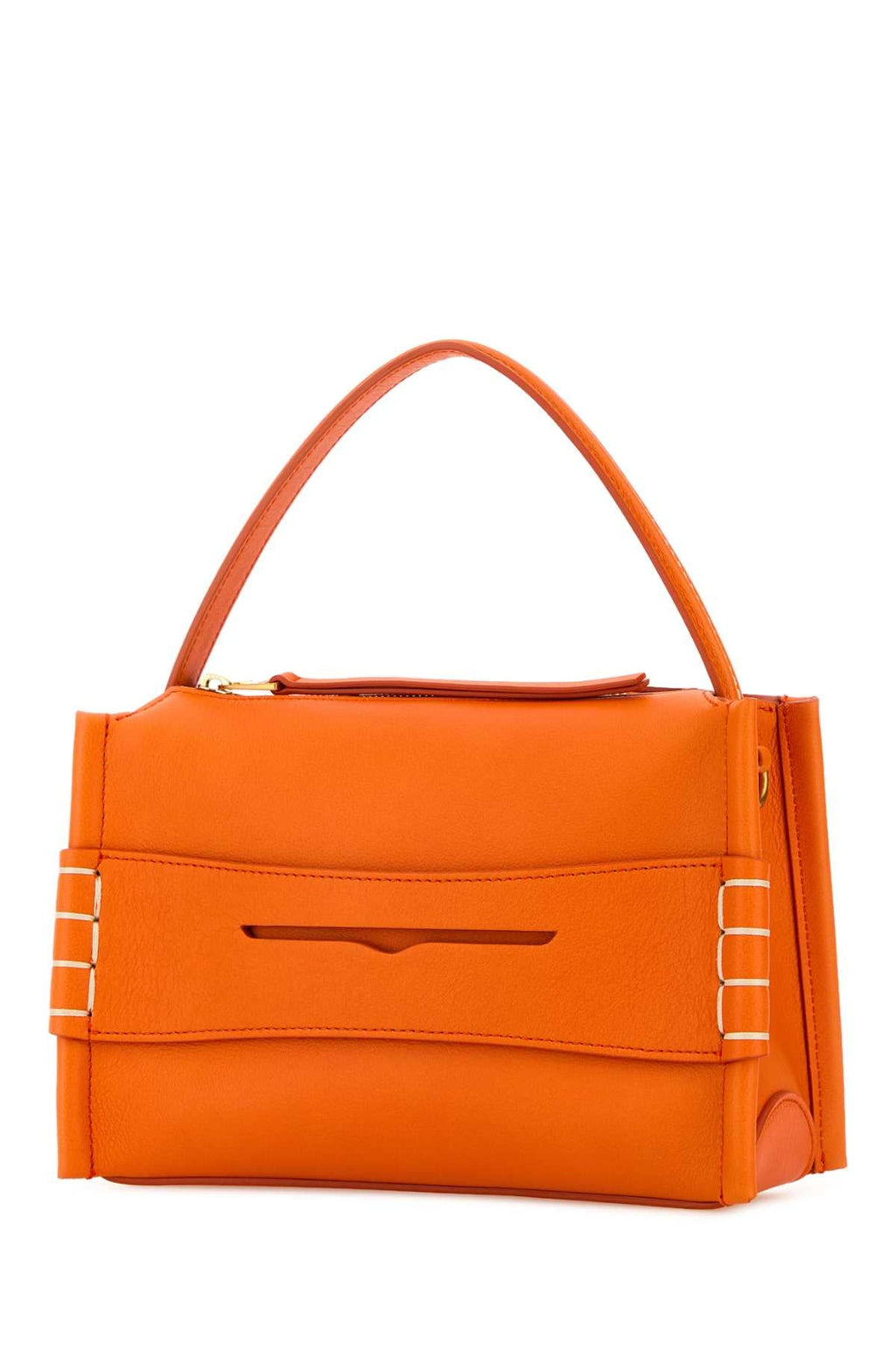 Jw Anderson Women Orange Leather Small Loafer Handbag