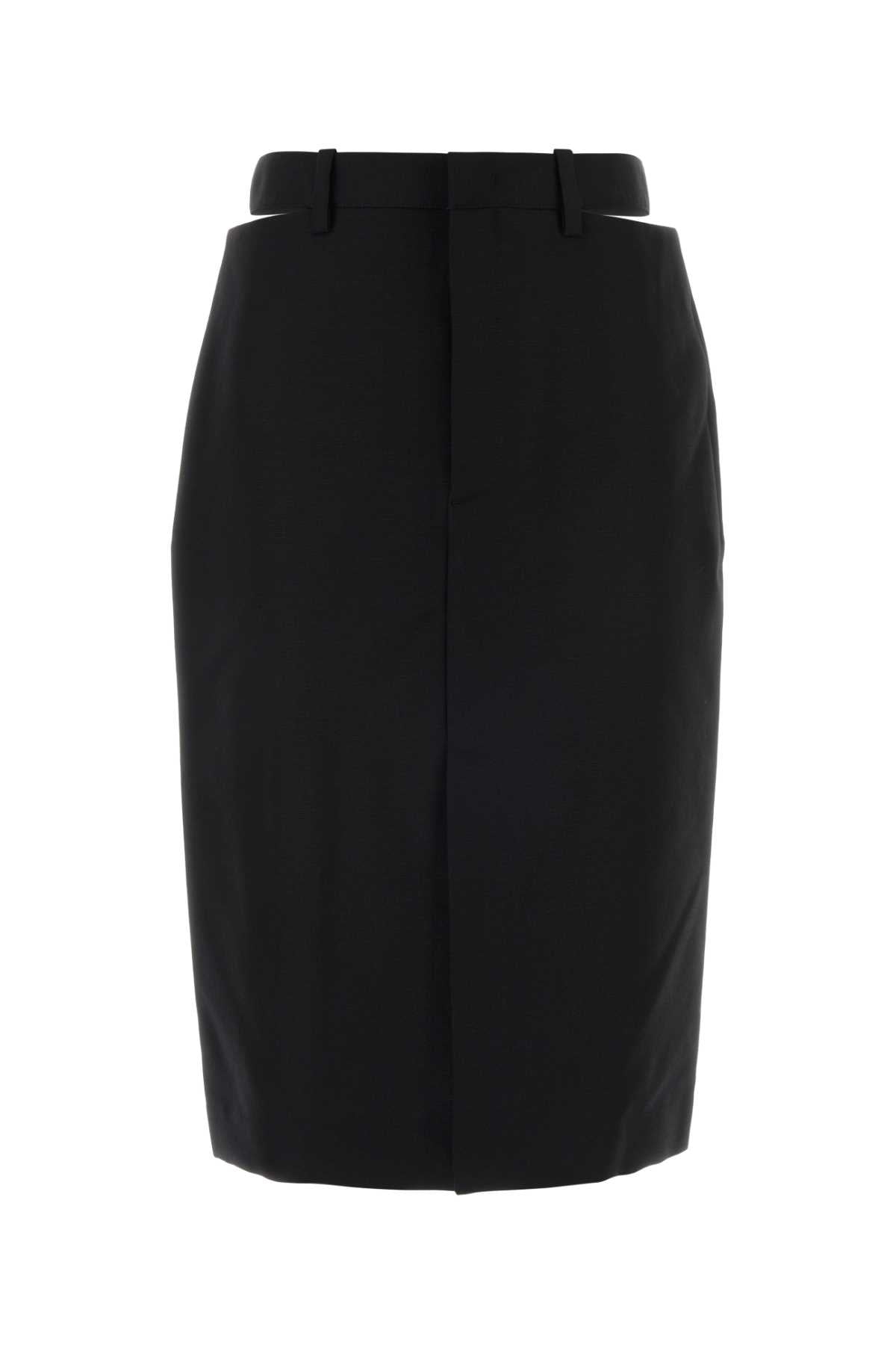 Jil Sander Women Black Wool Blend Skirt