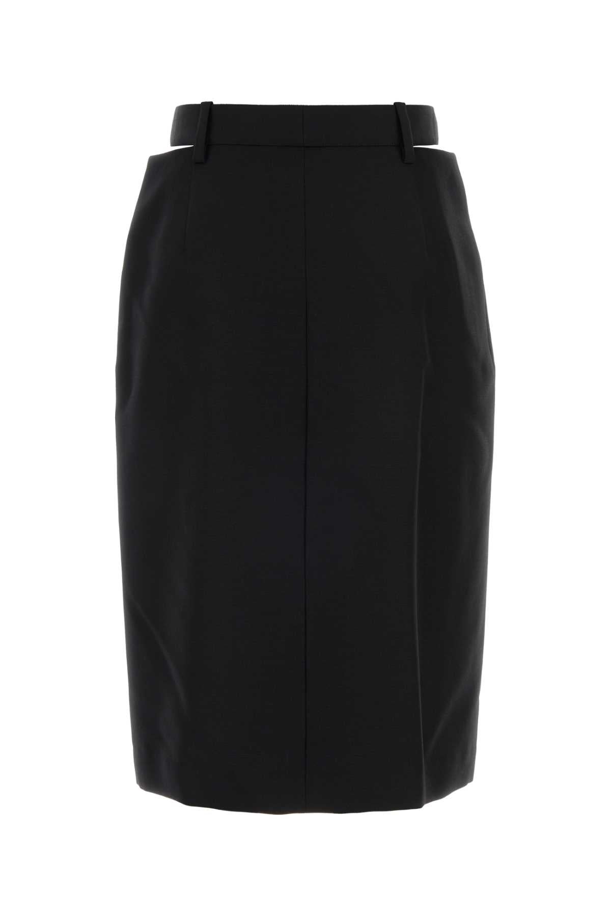 Jil Sander Women Black Wool Blend Skirt
