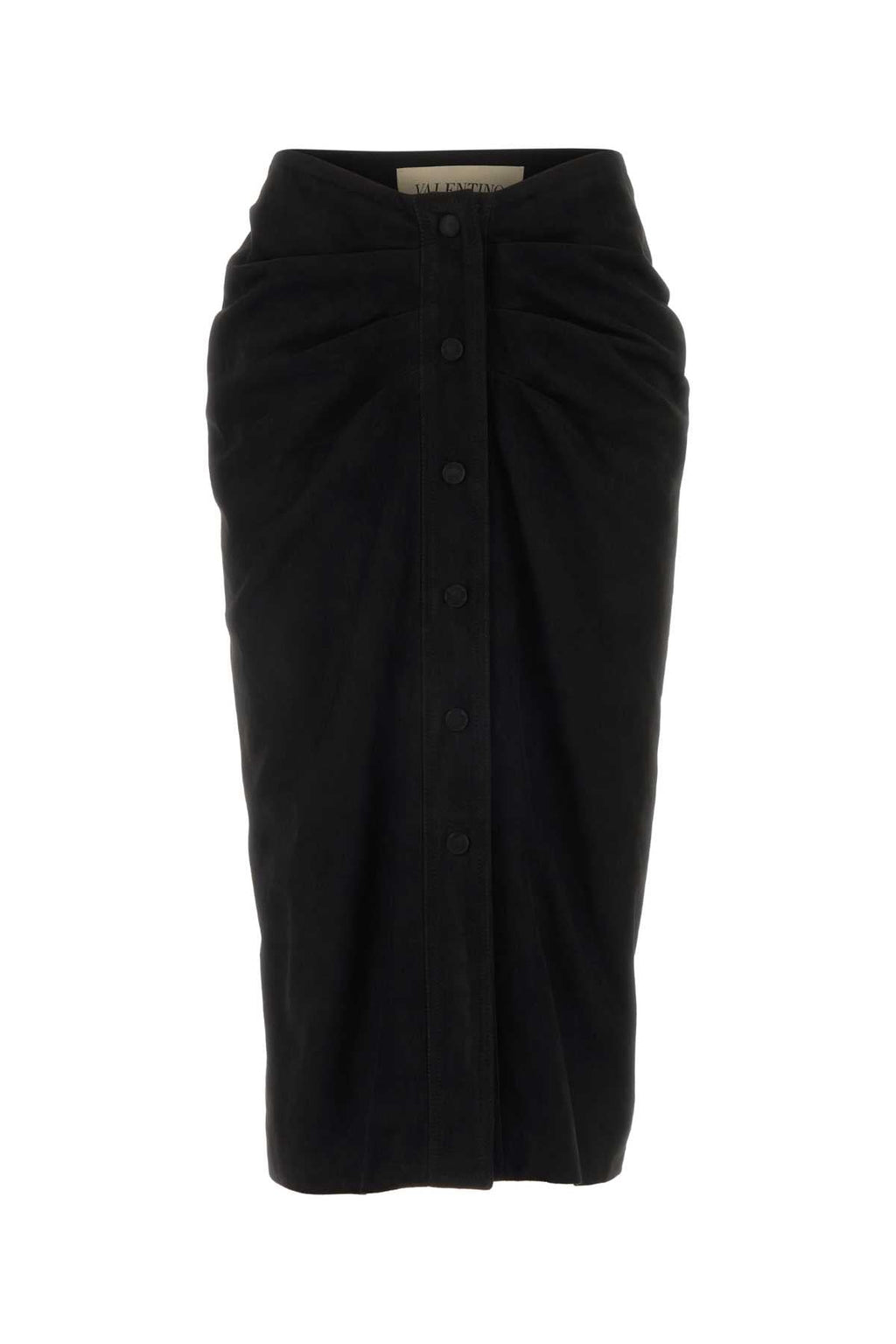 Valentino Garavani Women Black Suede Skirt