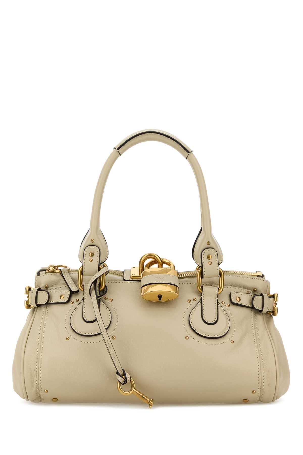 Chloe Women Sand Leather Paddington Shoulder Bag