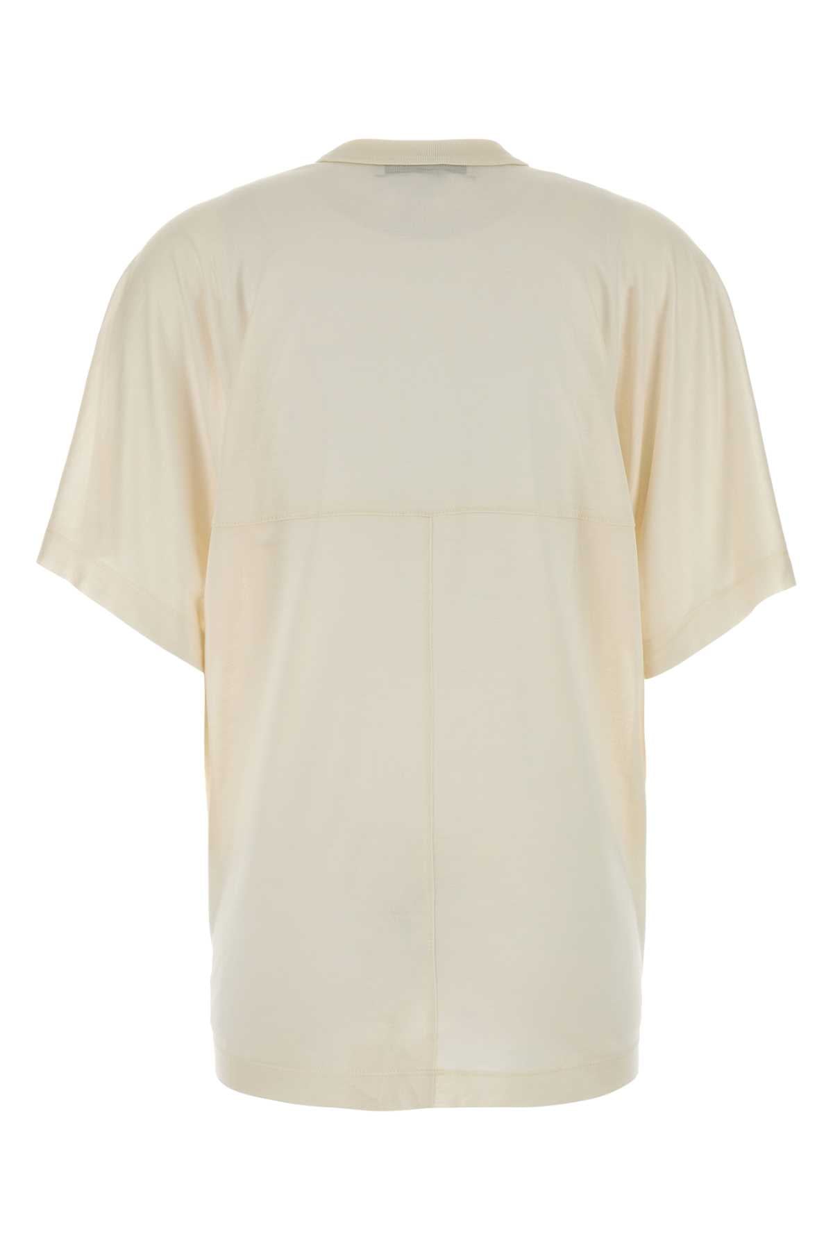 Carven Women Ivory Silk Oversize T-Shirt