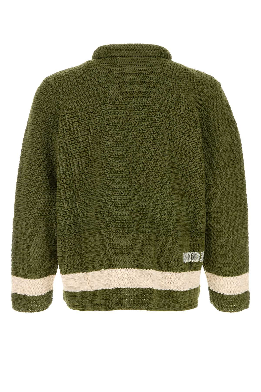 Bode Men Green Crochet Marsh Shirt