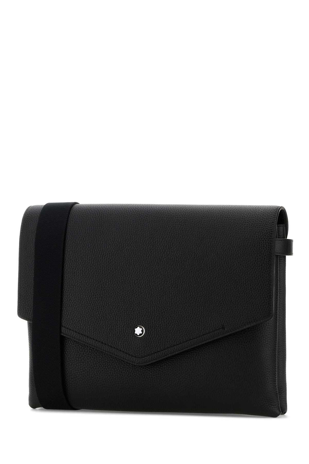 Montblanc Men Black Leather Companion Crossbody Bag