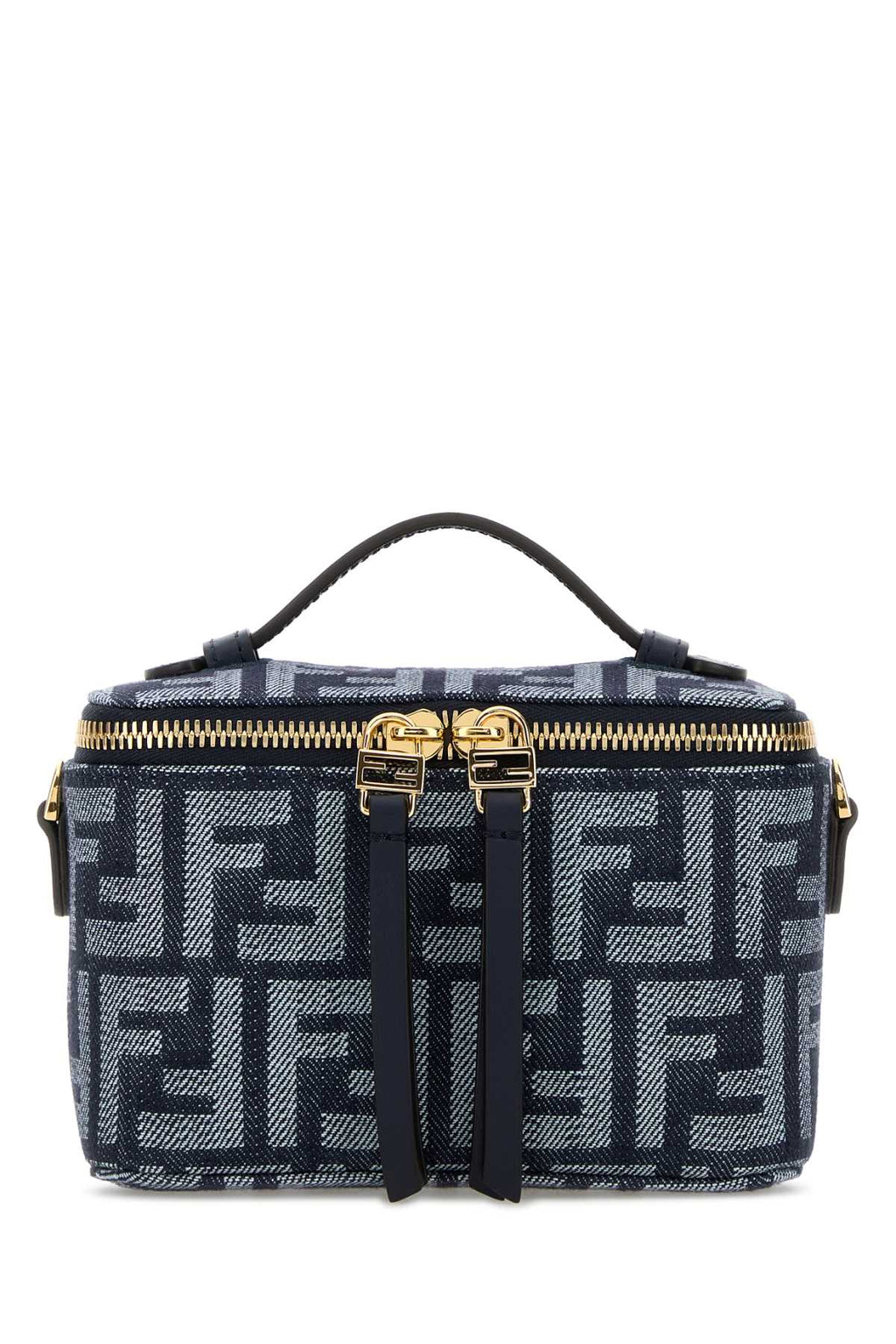 Fendi Women Embroidered Denim Fendi Vanity Handbag