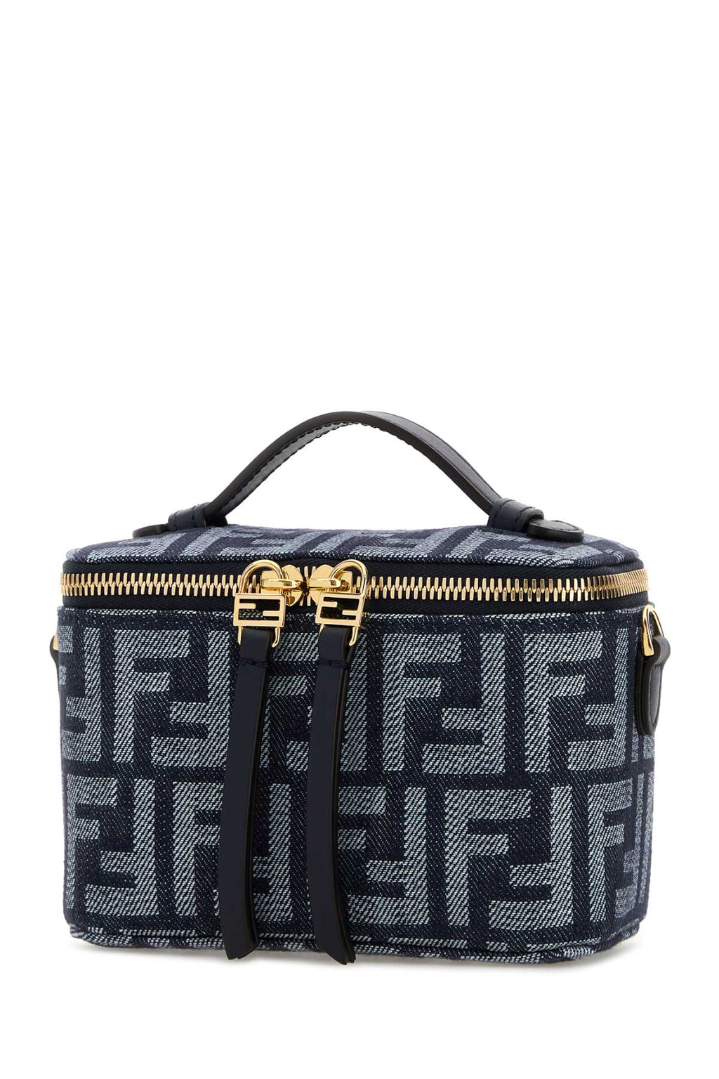 Fendi Women Embroidered Denim Fendi Vanity Handbag