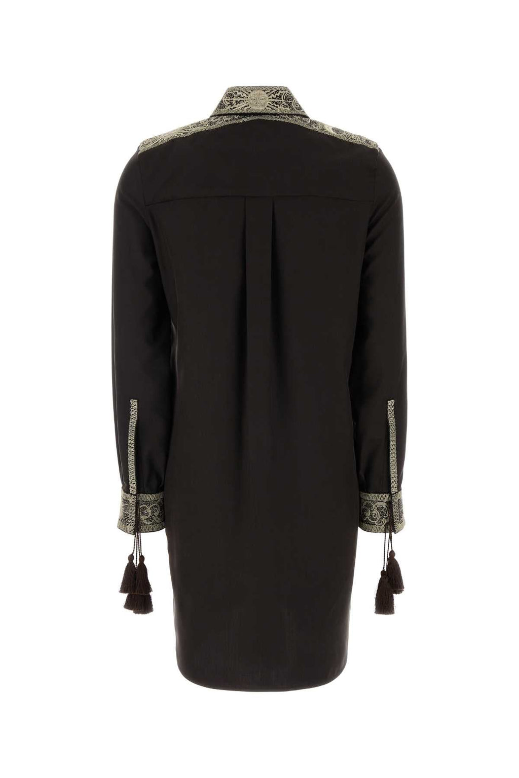 Burberry Women Chocolate Silk Shirt Dress