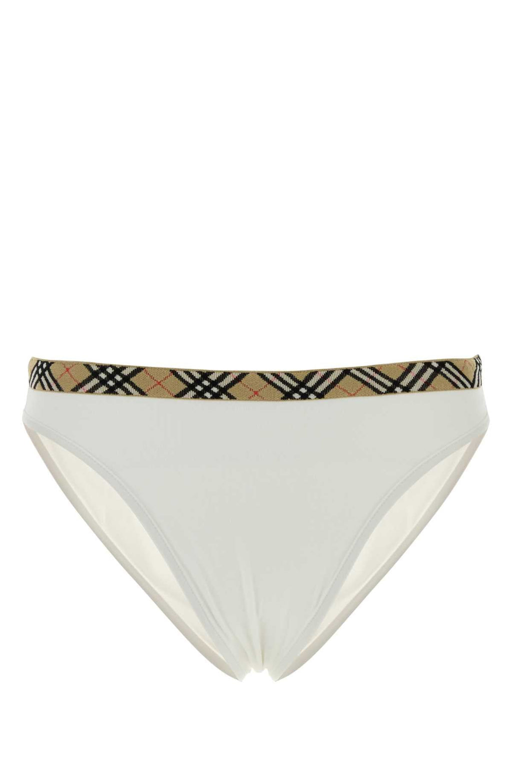 Burberry Women White Stretch Nylon Bikini Bottom