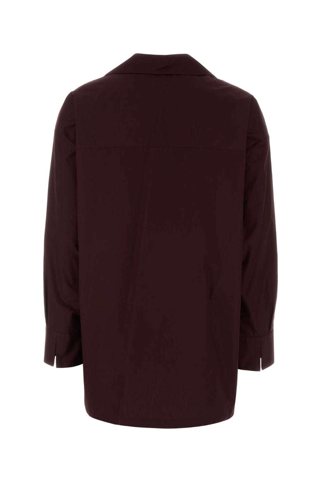 S Maxmara Women Aubergine Poplin Cristel Blouse