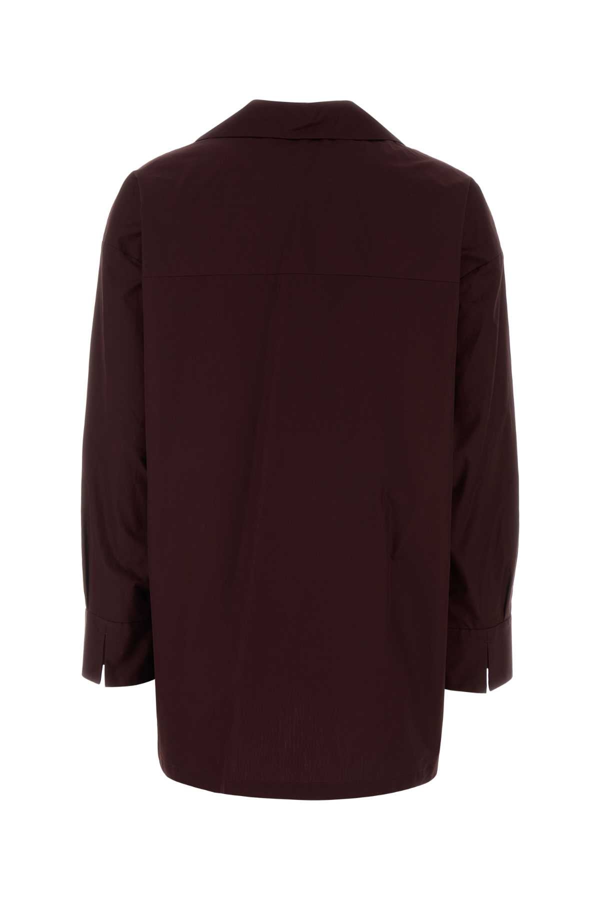 S Maxmara Women Aubergine Poplin Cristel Blouse
