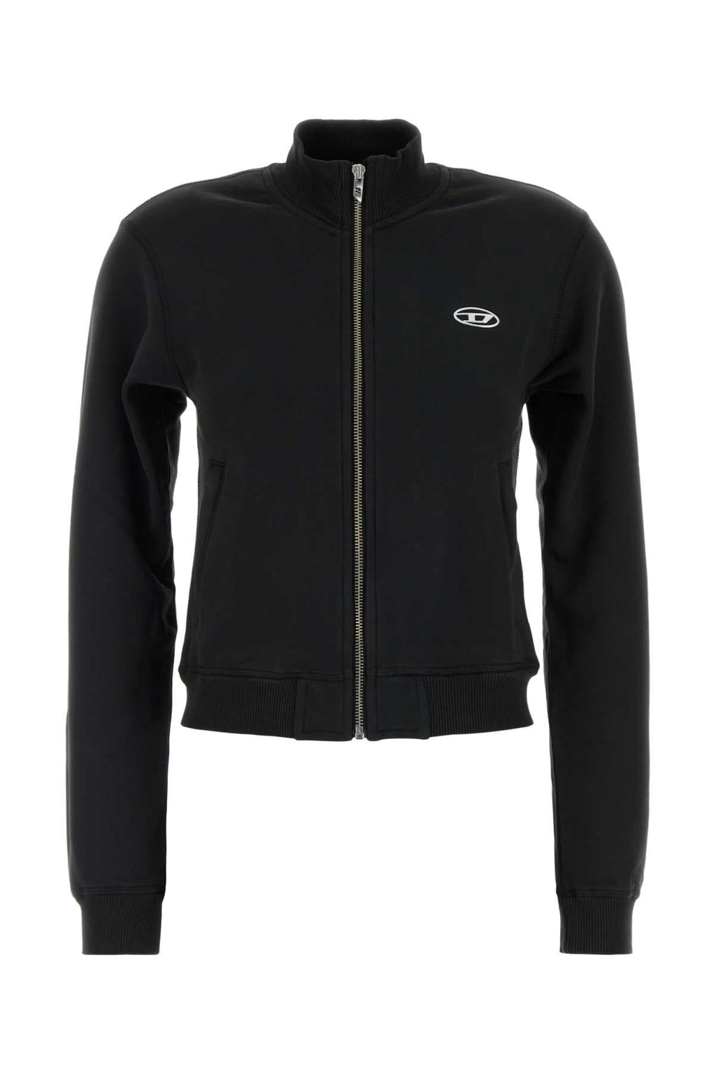Diesel Women Black Cotton Sweatshirt
