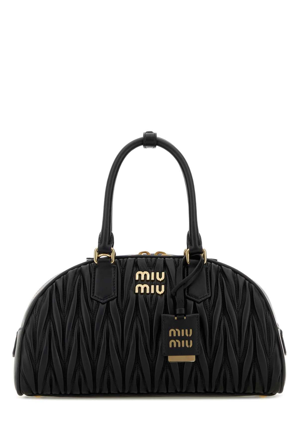 Miu Miu Women Black Nappa Leather Arcadie Handbag