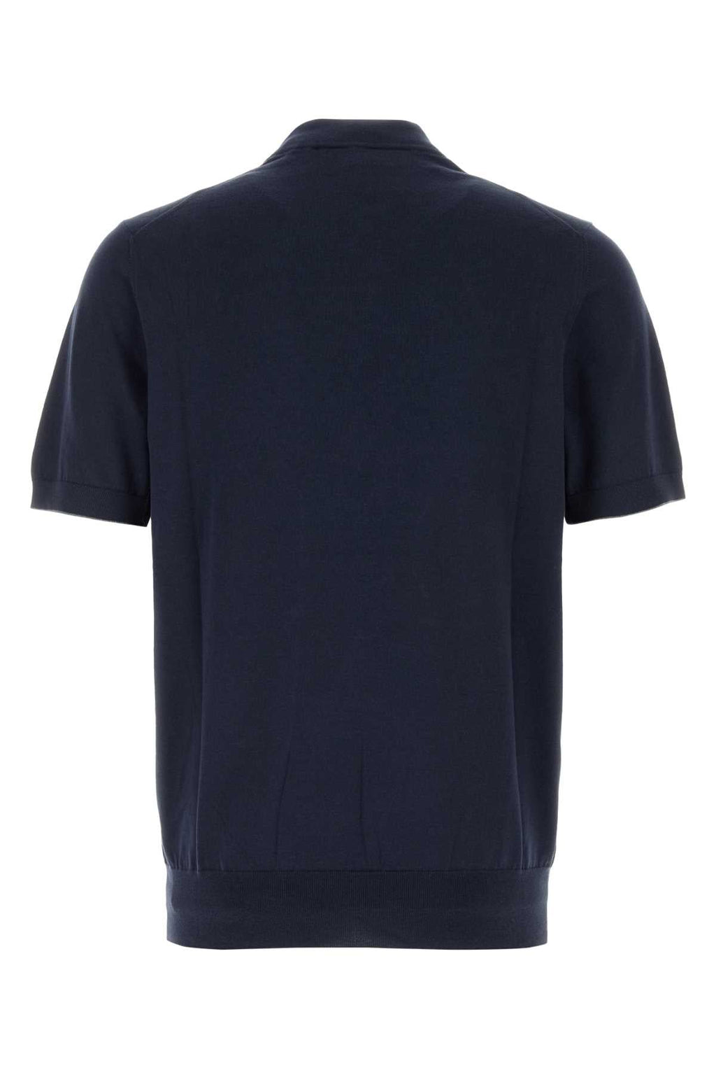 Brunello Cucinelli Men Navy Blue Knit T-Shirt