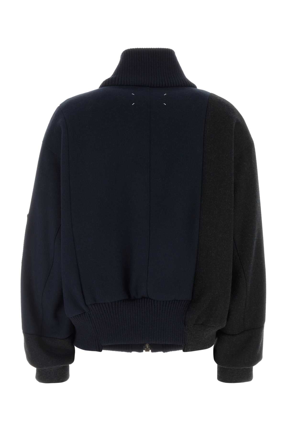 Maison Margiela Women Two-Tone Wool Bomber Jacket