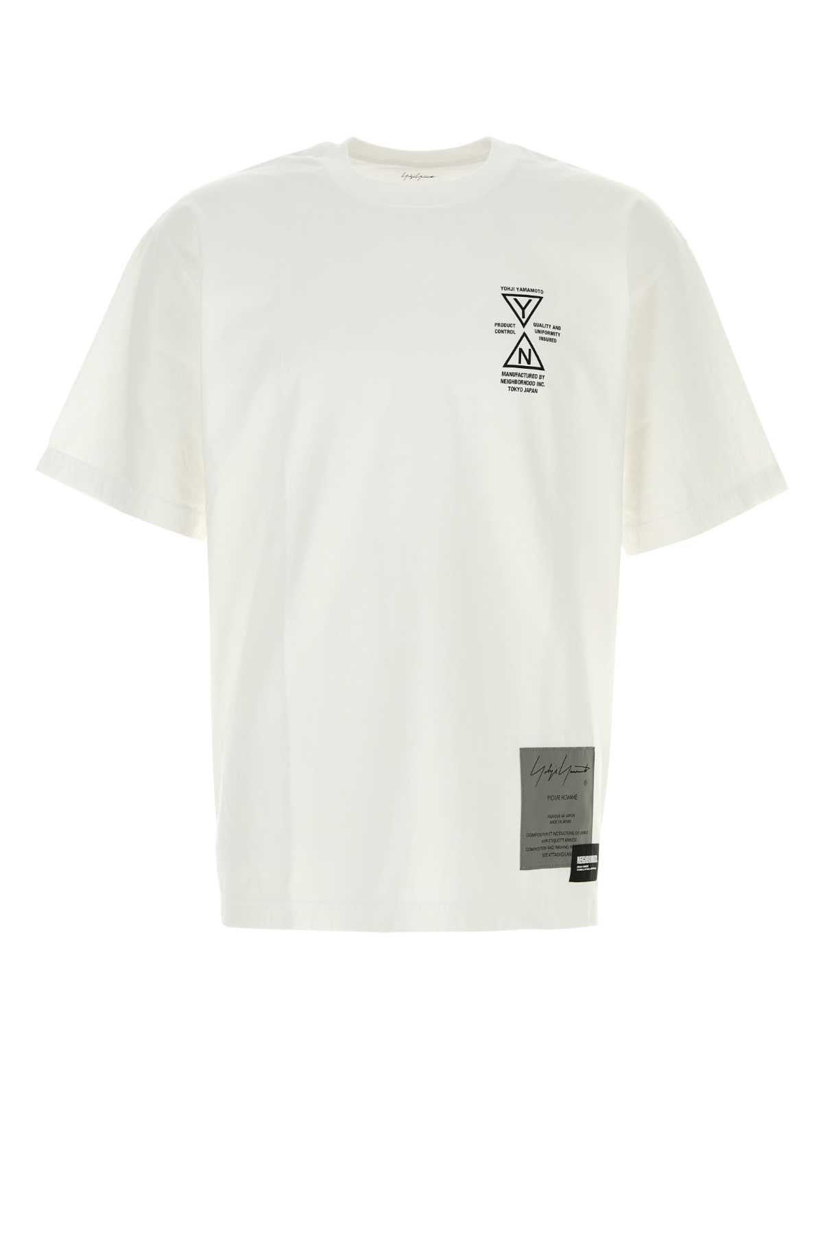 Yohji Yamamoto Men White Cotton Yohji Yamamoto X Neighborhood T-Shirt