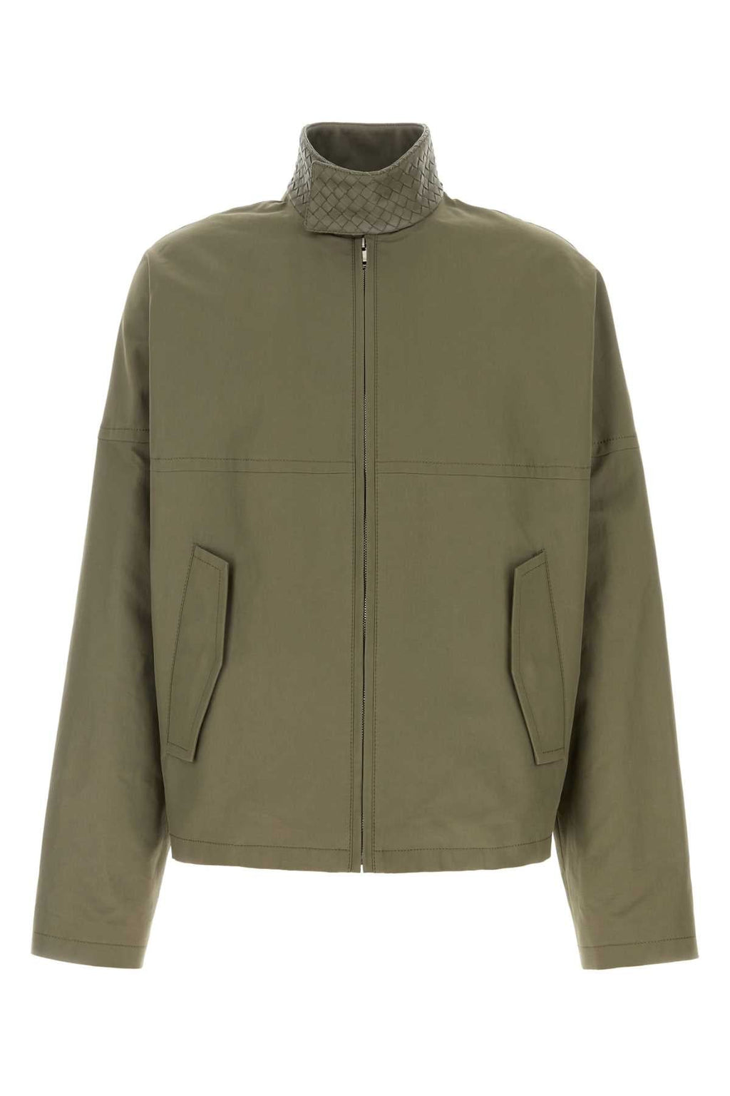 Bottega Veneta Men Sage Green Cotton Jacket