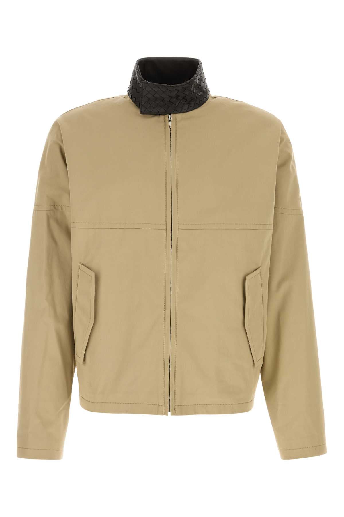 Bottega Veneta Men Beige Cotton Jacket
