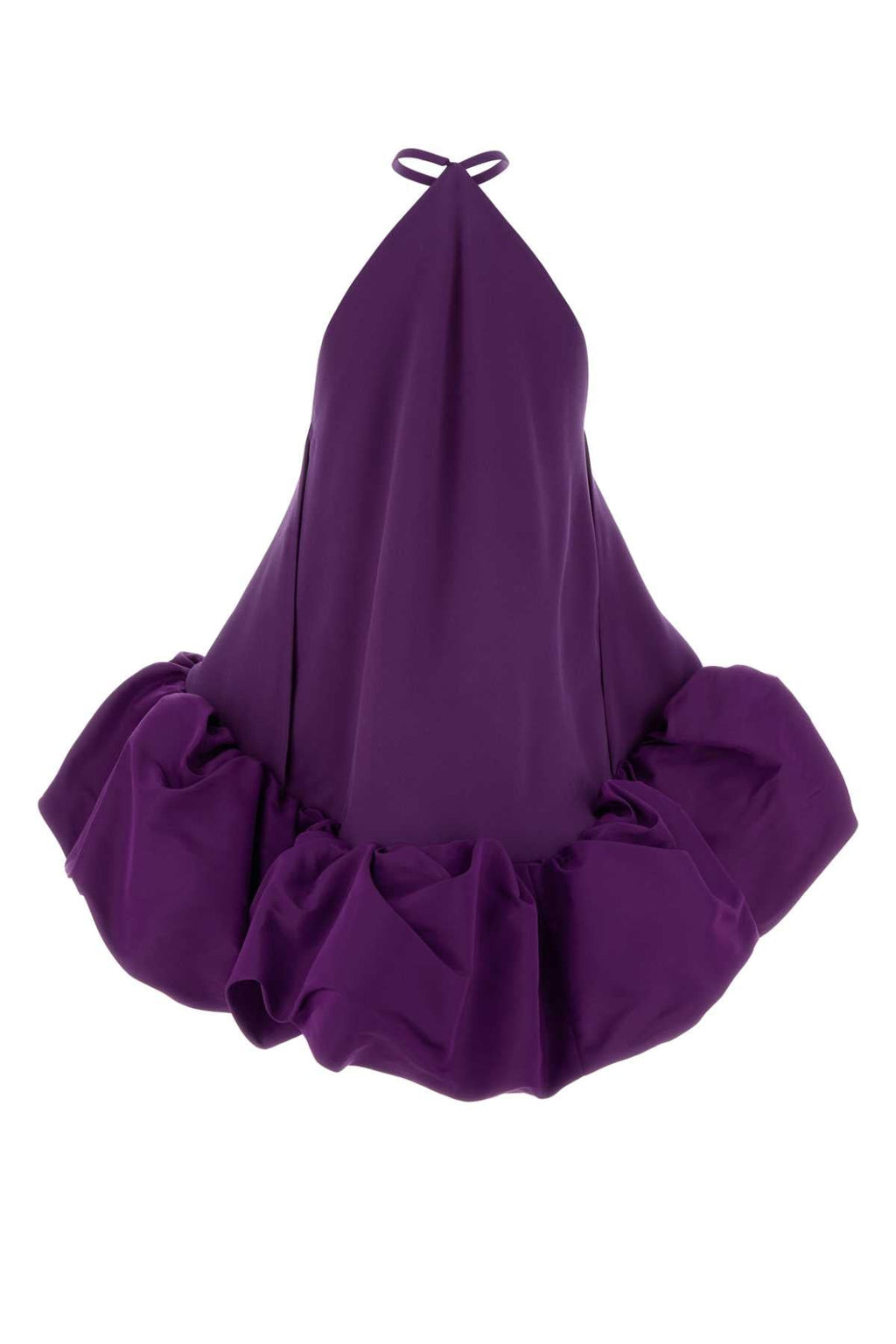 Balenciaga Women Purple Crepe Mini Dress