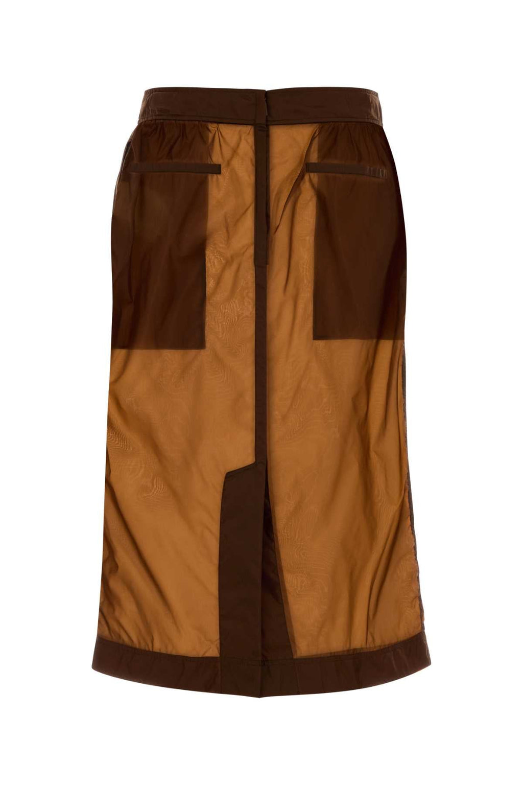 Saint Laurent Women Chocolate Nylon Skirt