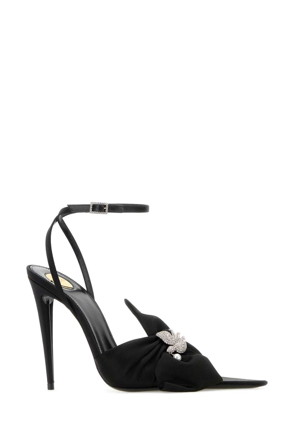 Saint Laurent Women Black Crepe Dove Pumps