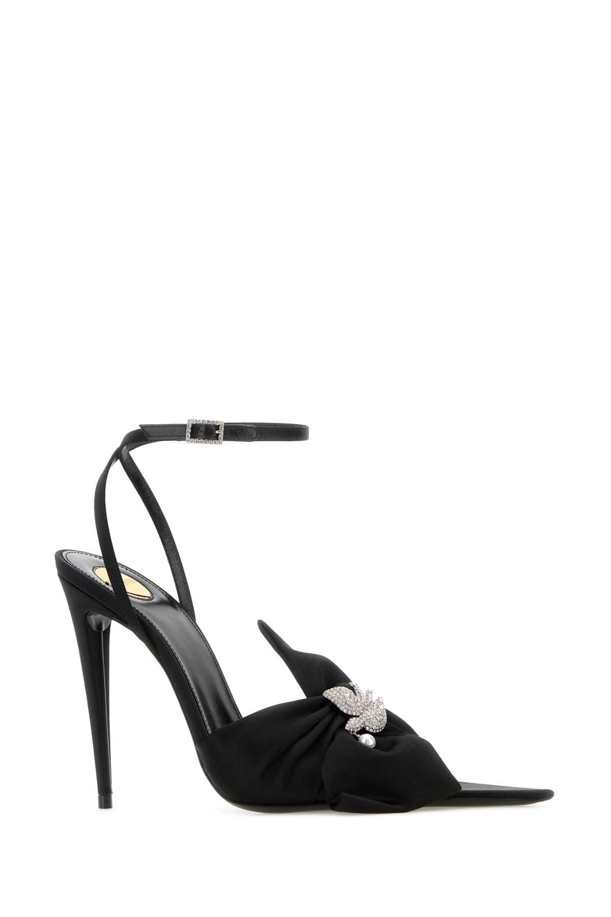 Saint Laurent Women Black Crepe Dove Pumps