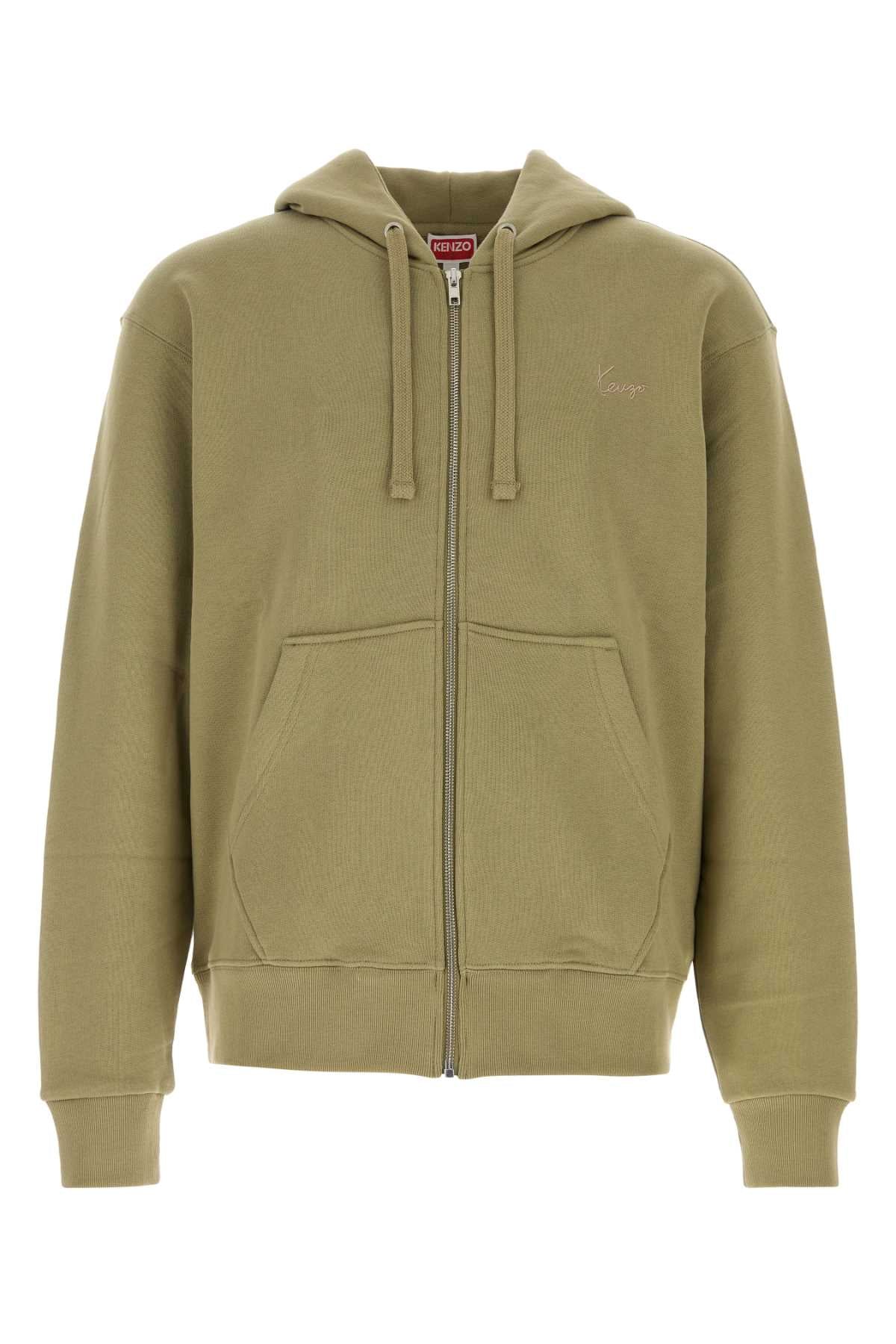 Kenzo Men Olive Green Cotton Sweatshirt
