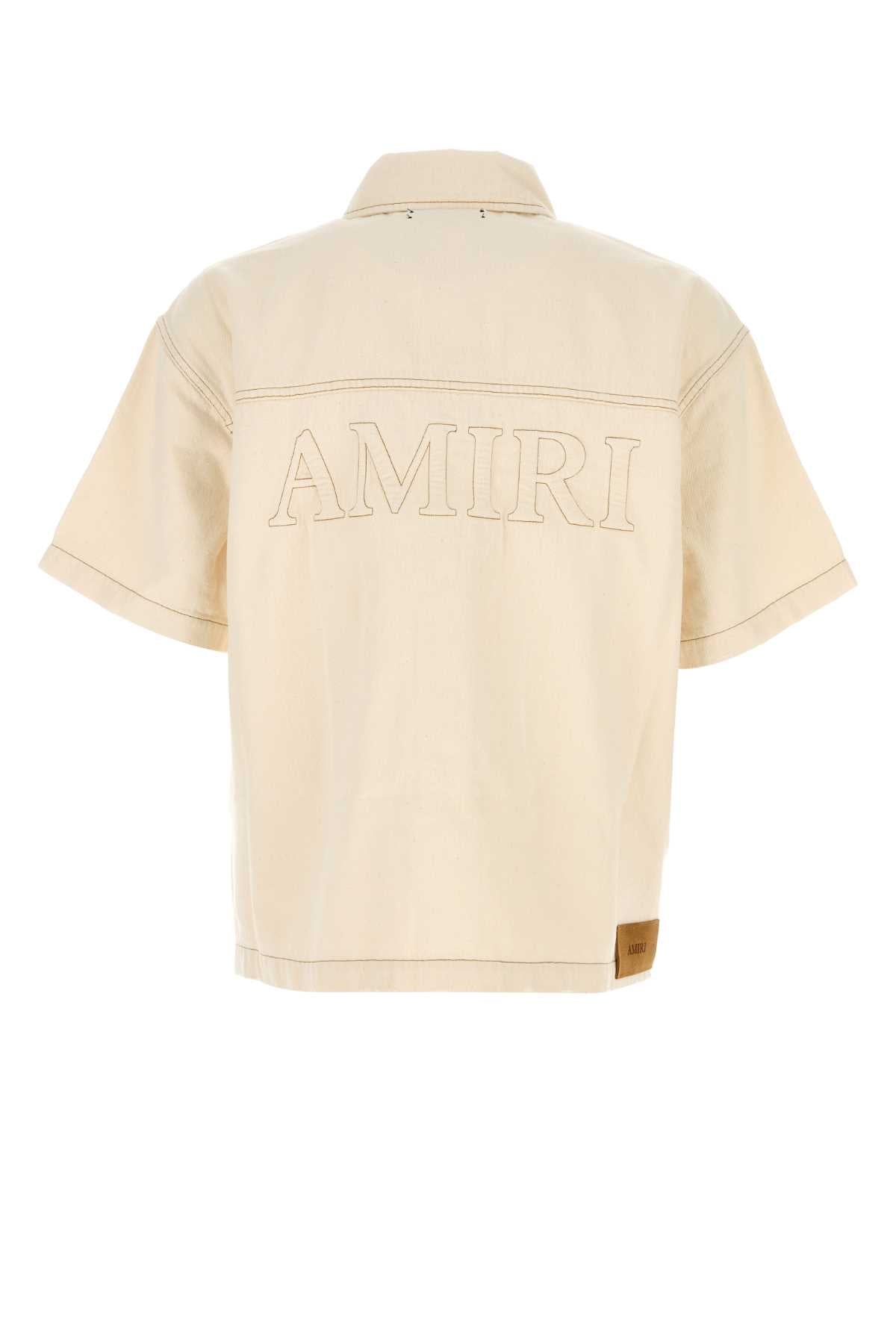 Amiri Men Ivory Denim Shirt