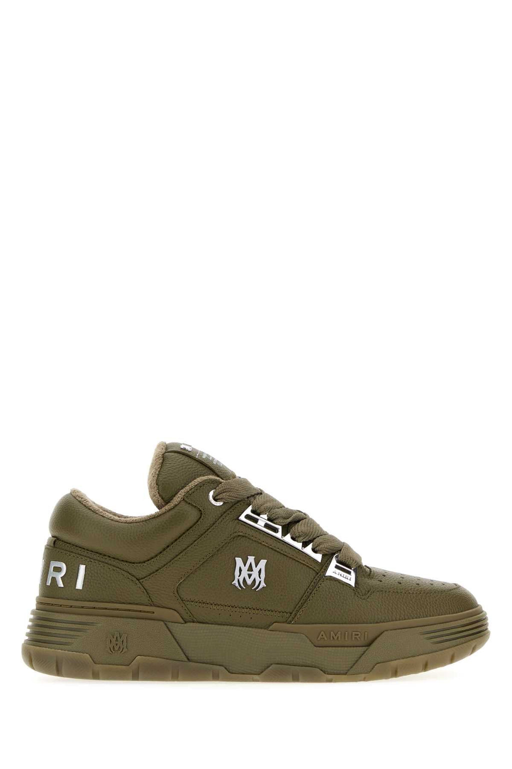 Amiri Men Army Green Leather Ma-1 Sneakers