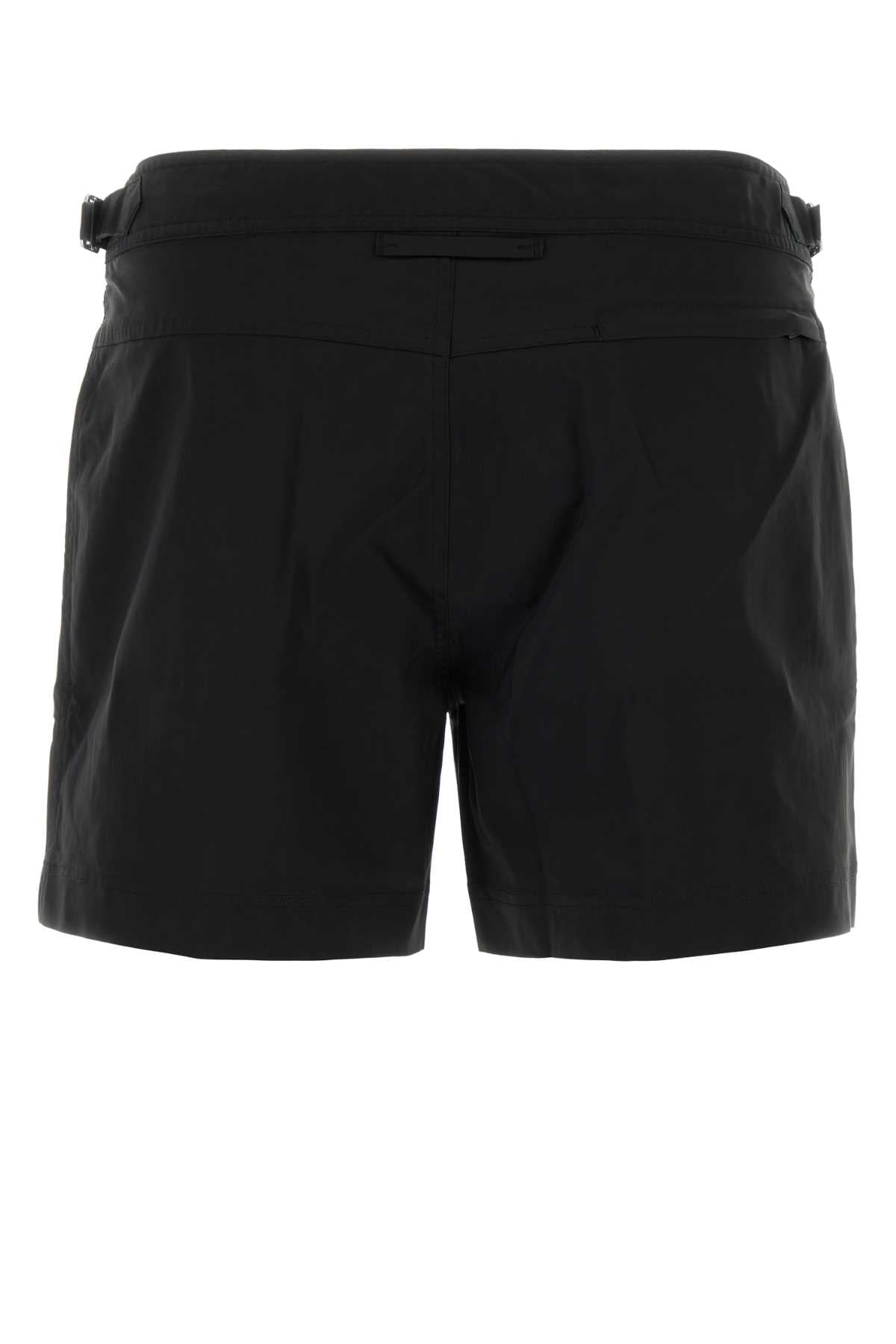 Tom Ford Men Black Polyester Swimming Shorts