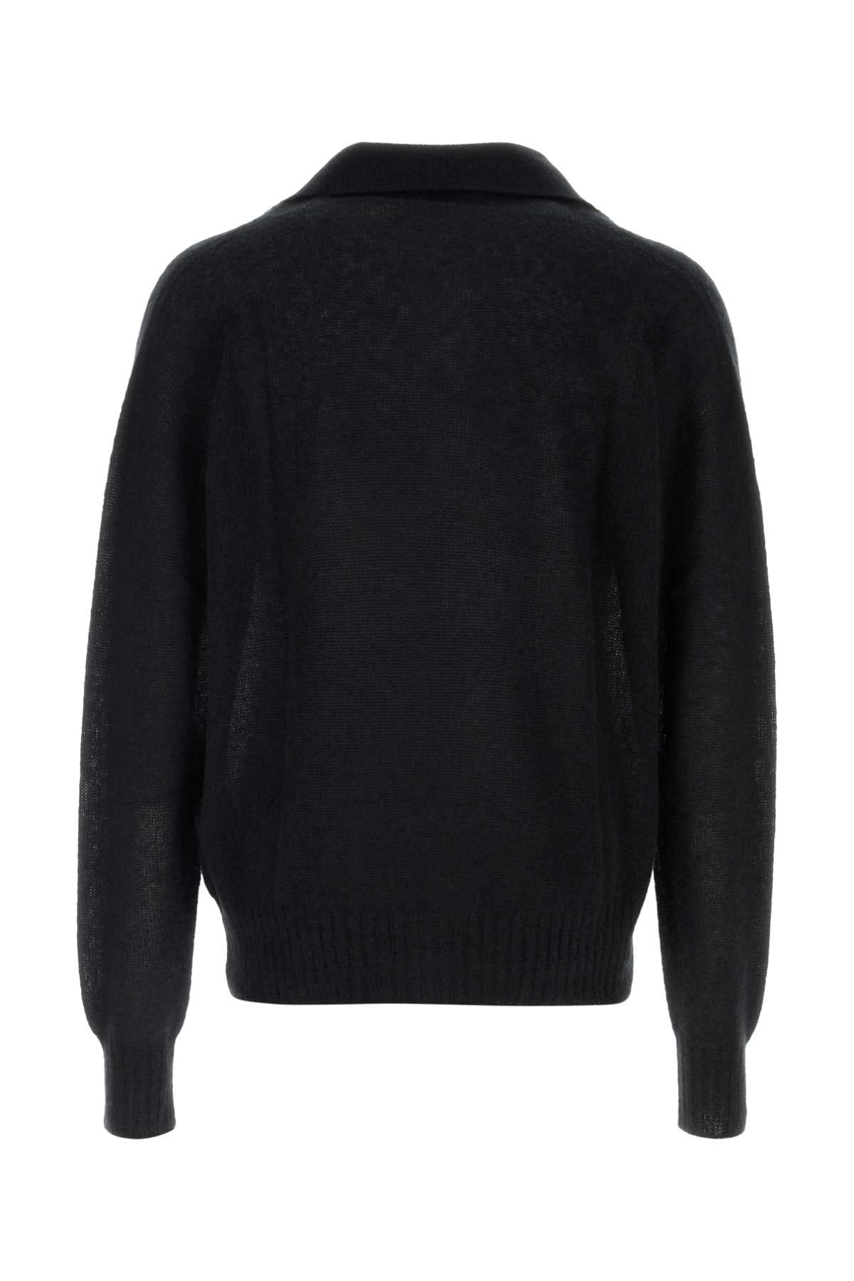 Tom Ford Men Black Cashmere Blend Polo Shirt