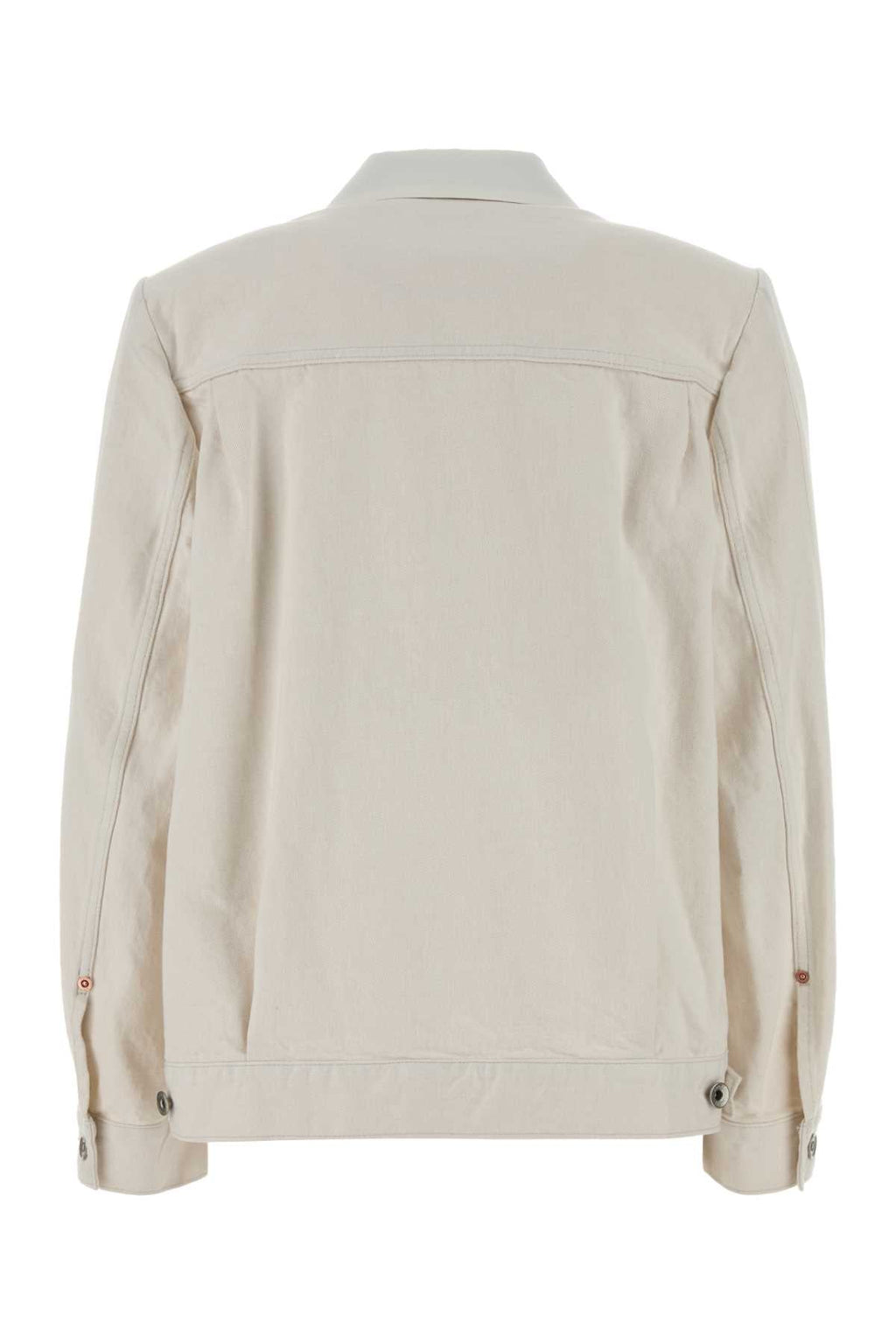 Sacai Women Ivory Twill And Denim Blazer