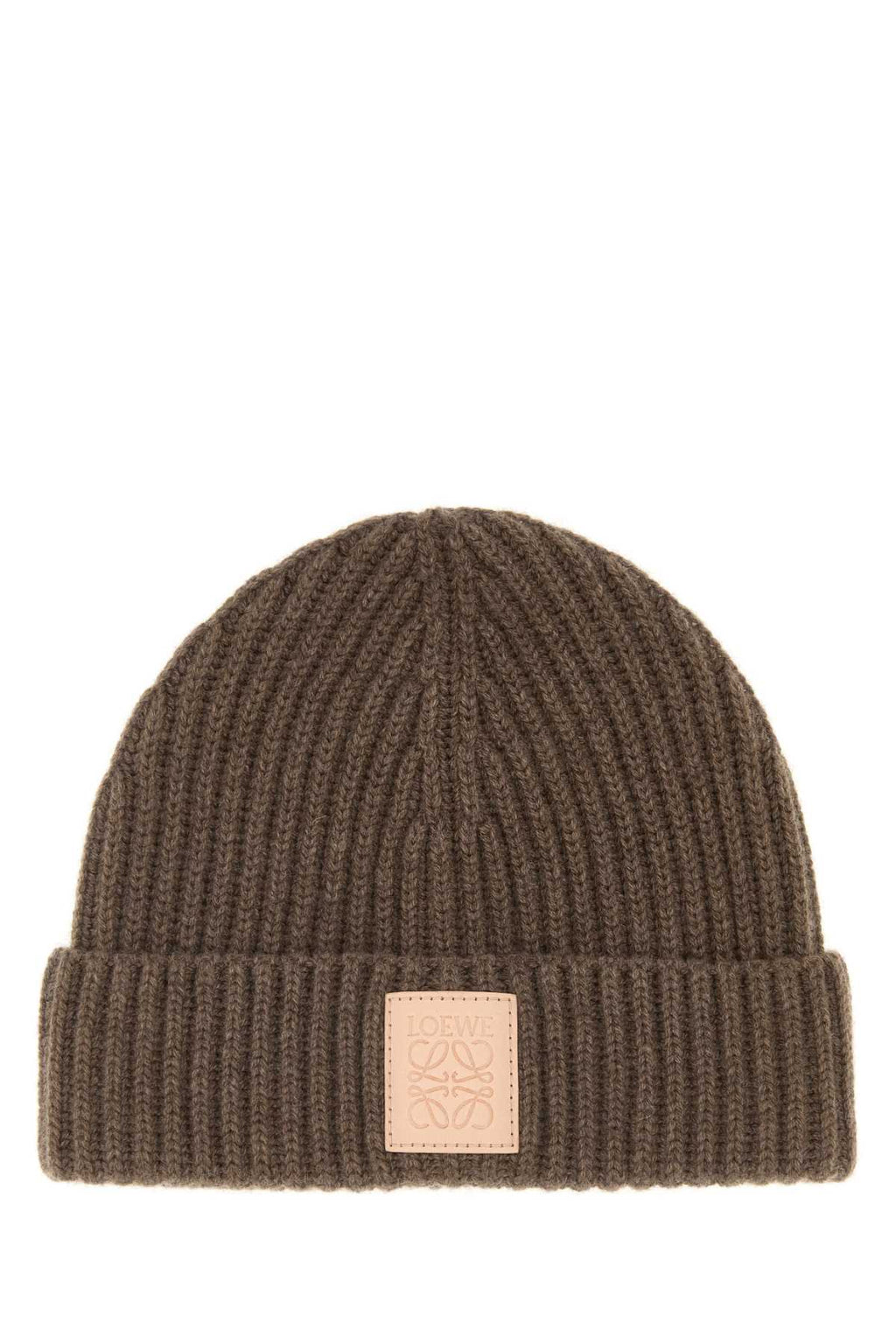 Loewe Men Brown Cashmere Beanie Hat