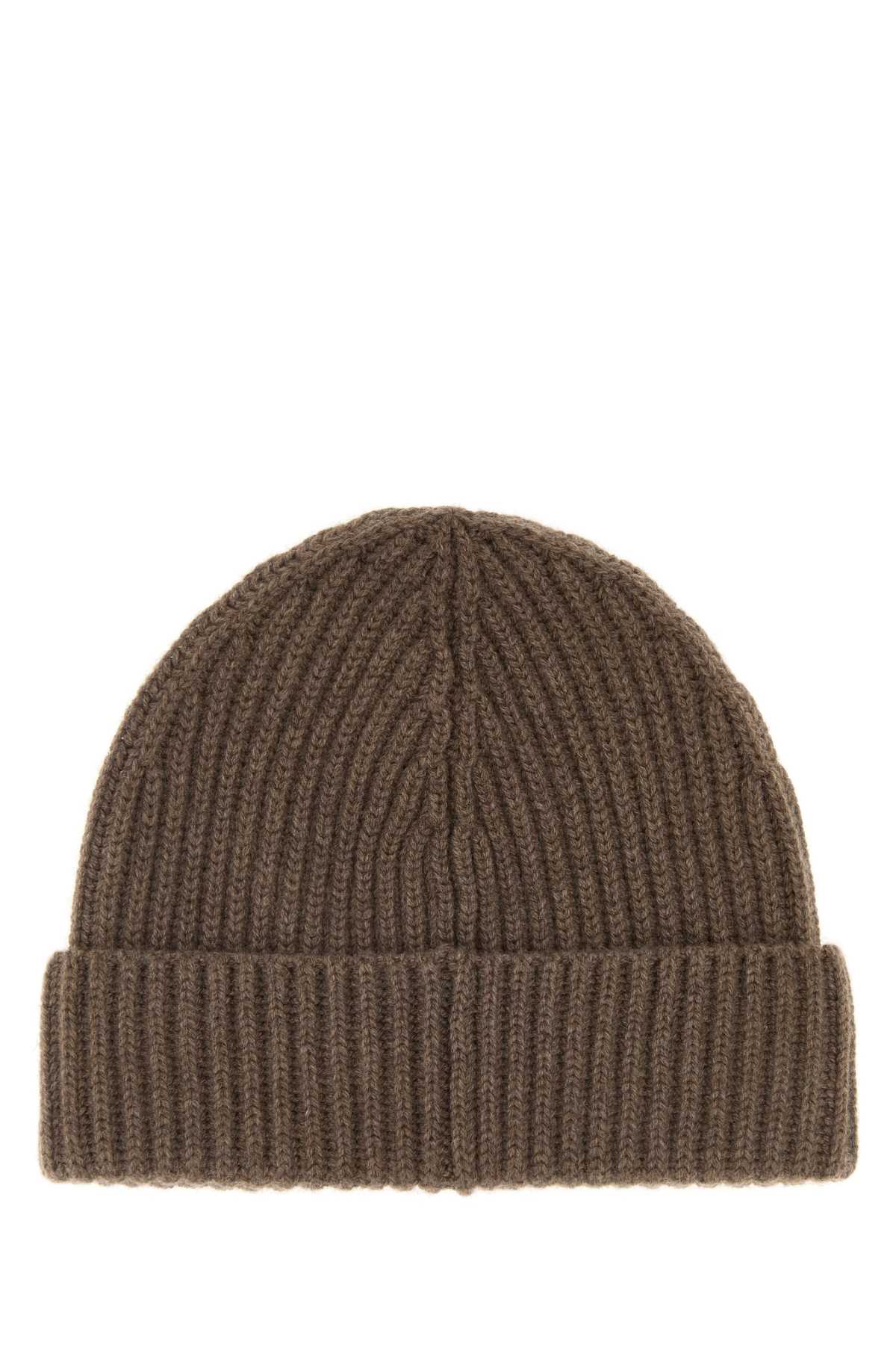 Loewe Men Brown Cashmere Beanie Hat