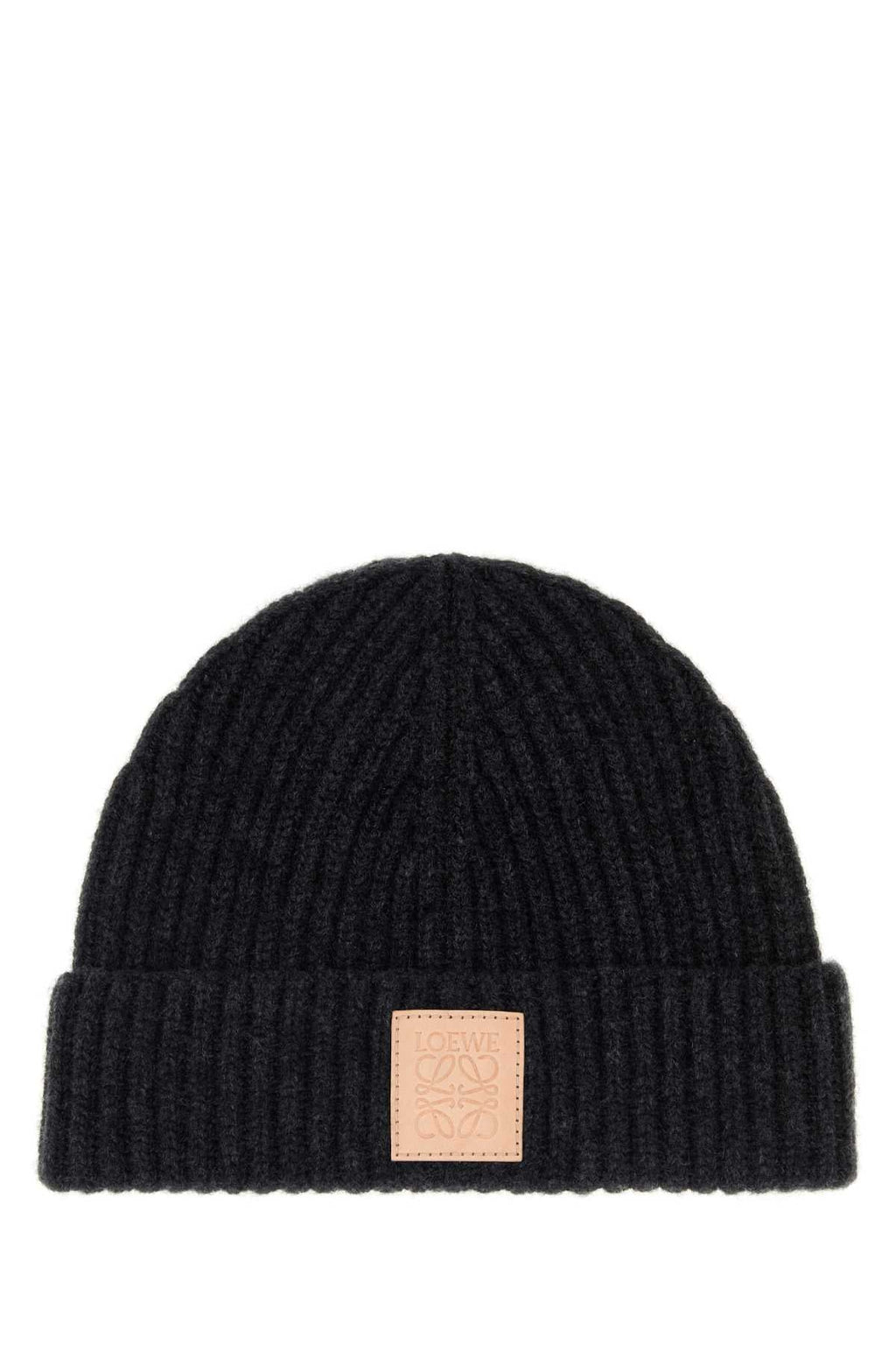 Loewe Men Black Cashmere Beanie Hat
