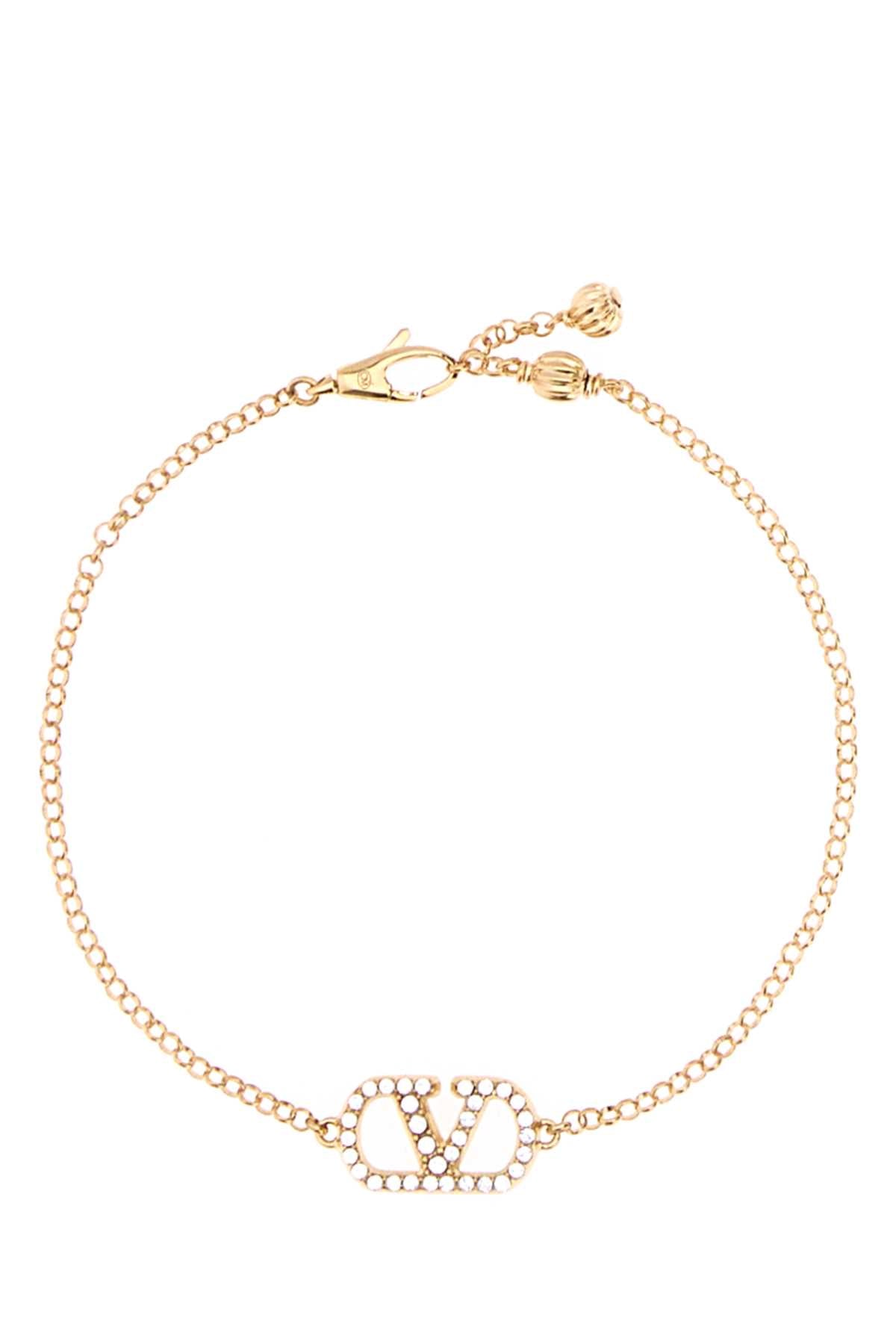 Valentino Garavani Women Gold Metal Vlogo Signature Bracelet