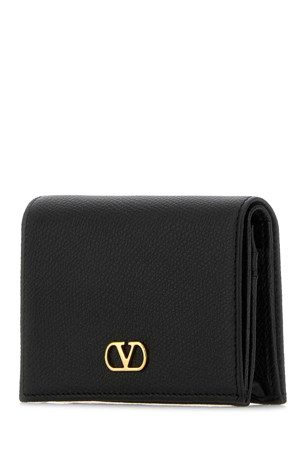 Valentino Garavani Women Black Leather Vlogo Wallet