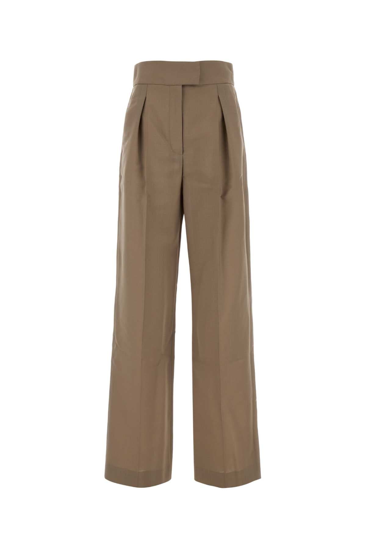 Valentino Garavani Women Cappuccino British Mohair Pant