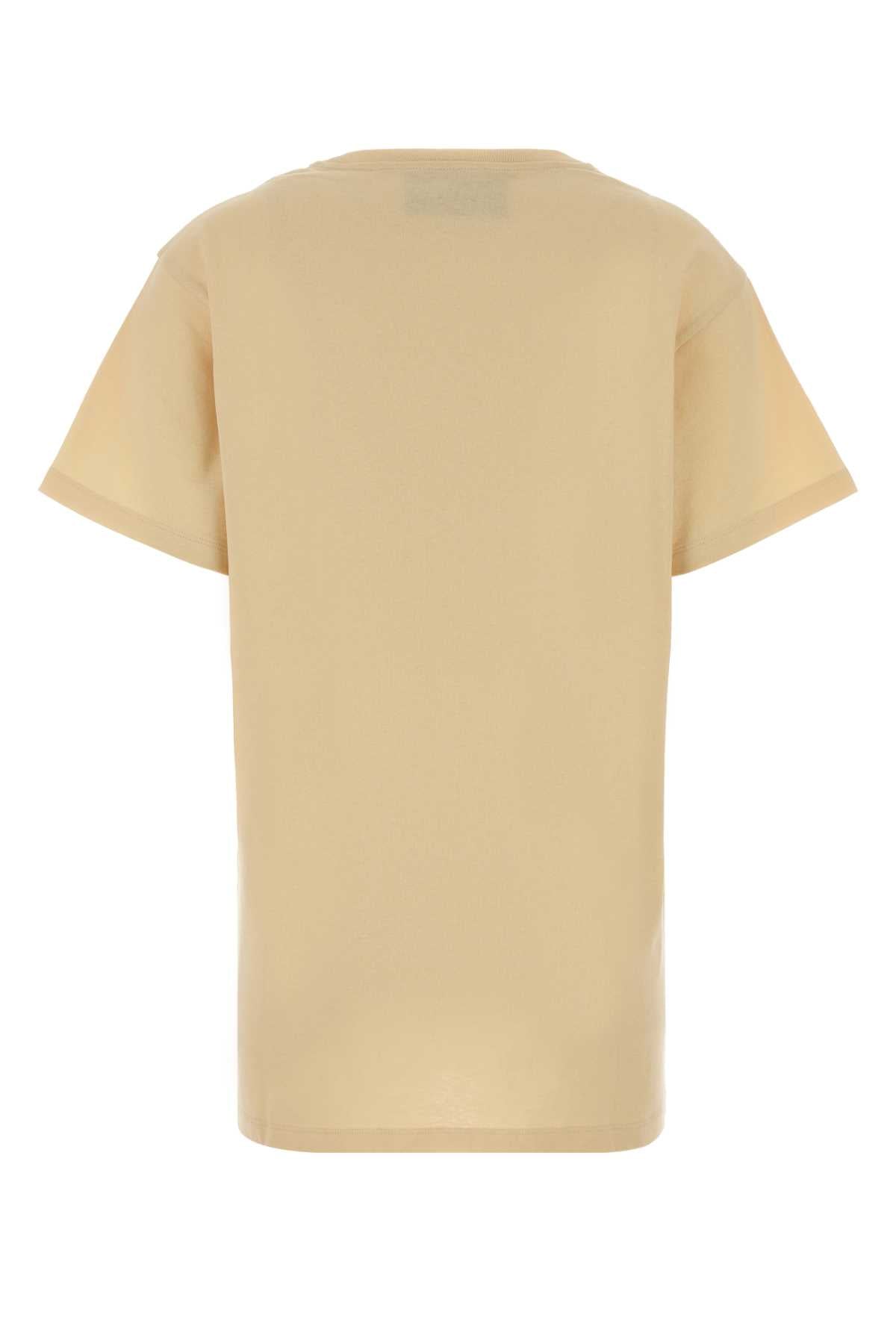 Valentino Garavani Women Cream Cotton T-Shirt