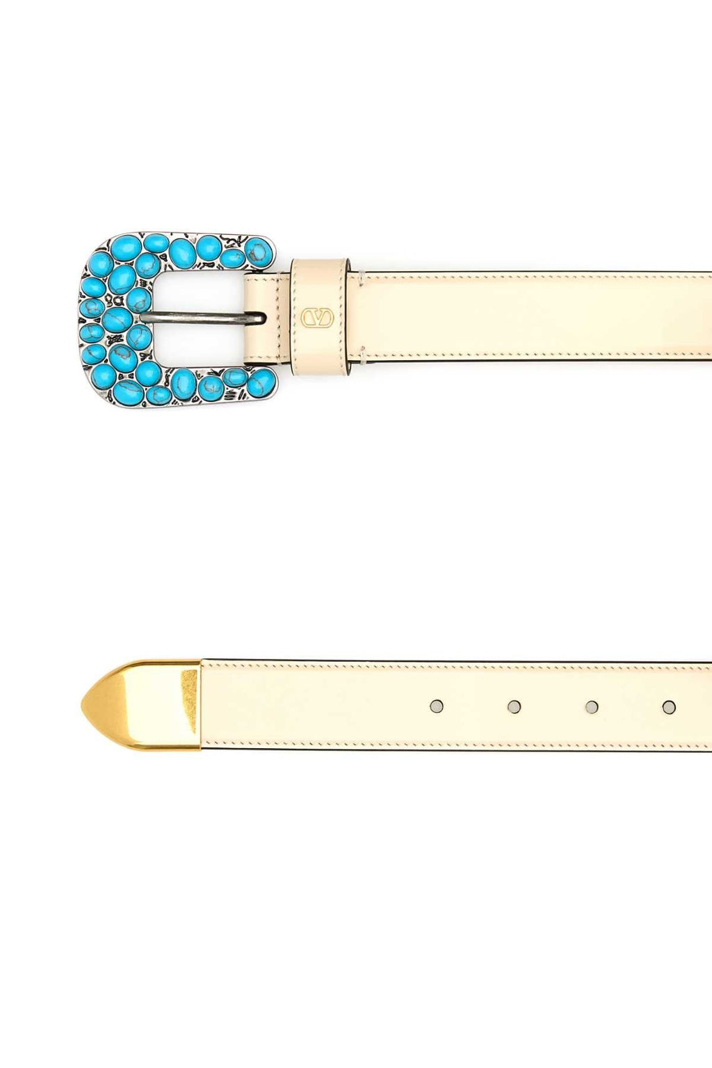 Valentino Garavani Women Ivory Leather Belt