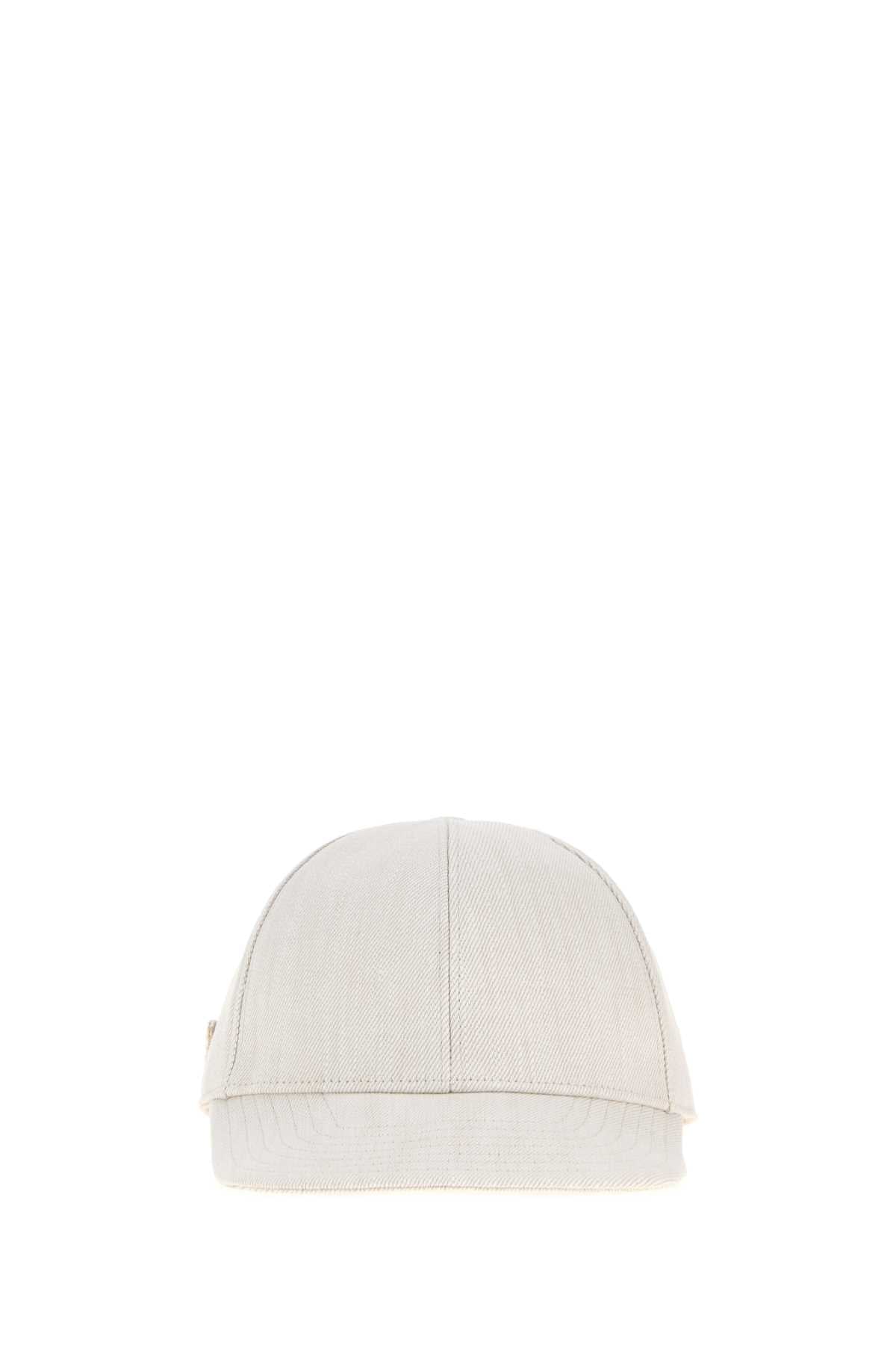 Prada Men Chalk Denim Baseball Cap