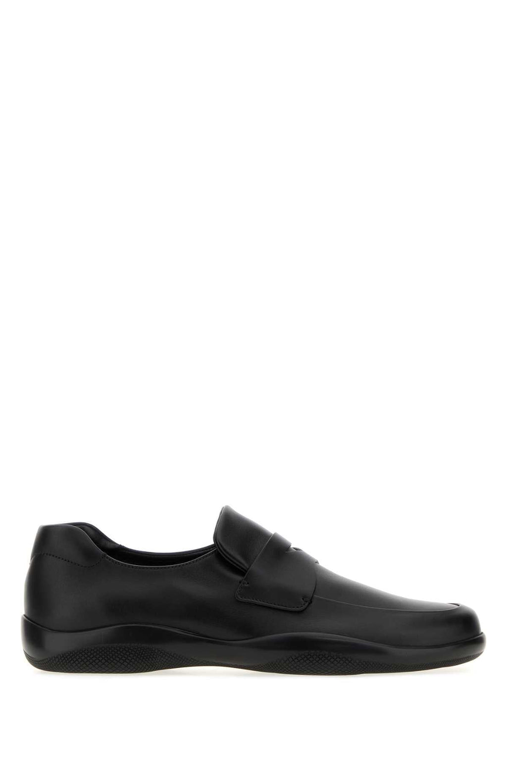 Prada Men Black Leather Toblach Loafers