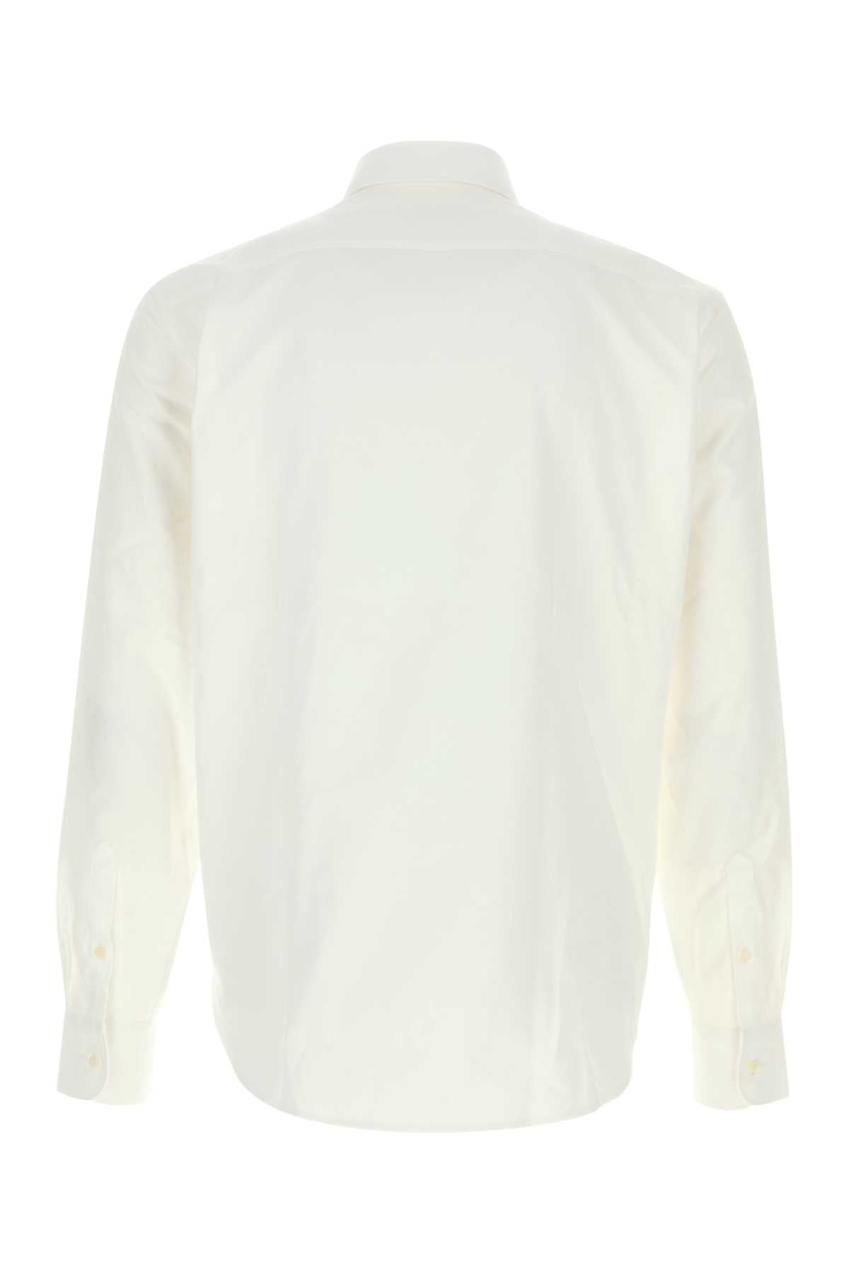 Prada Men White Oxford Shirt