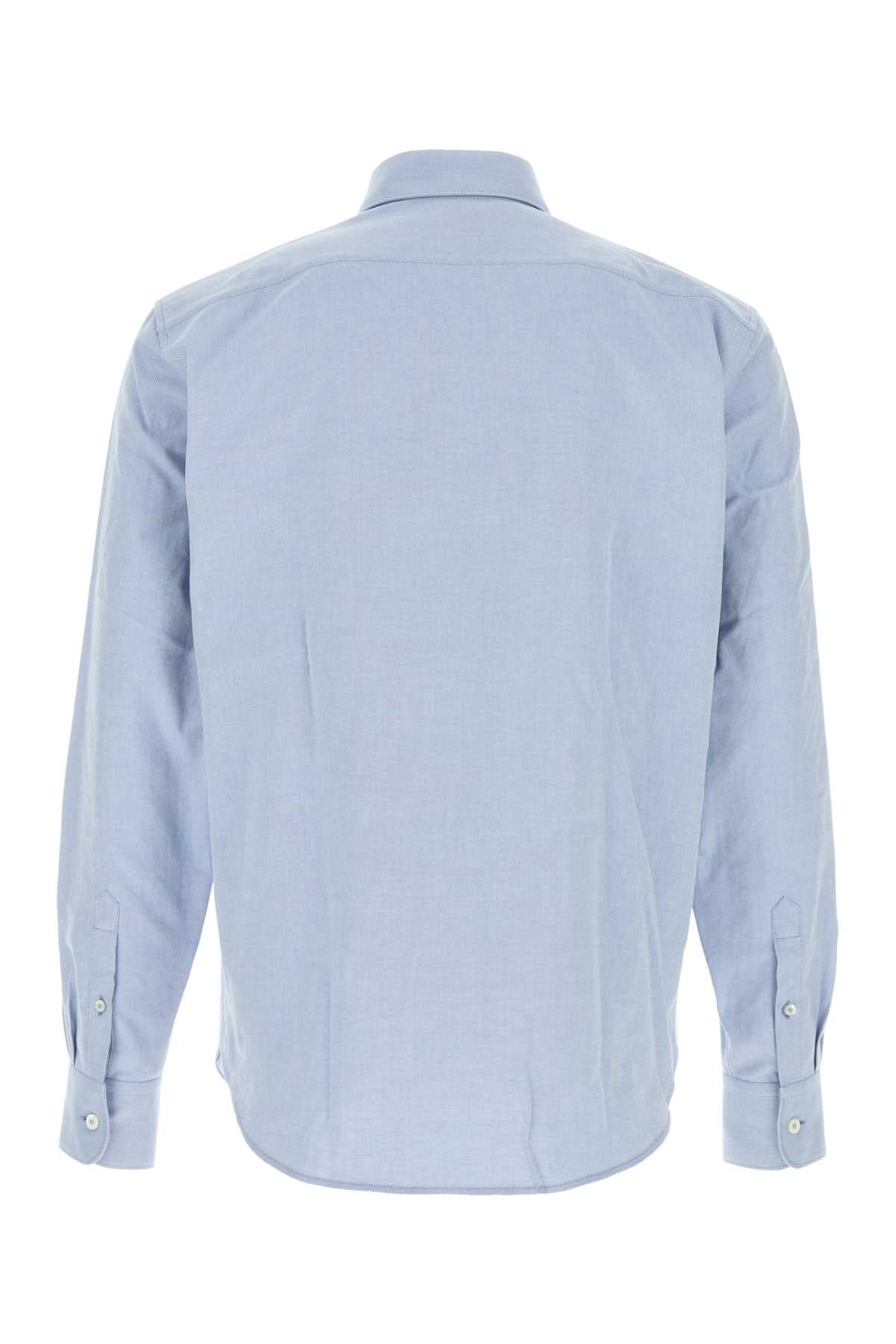 Prada Men Light Blue Oxford Shirt