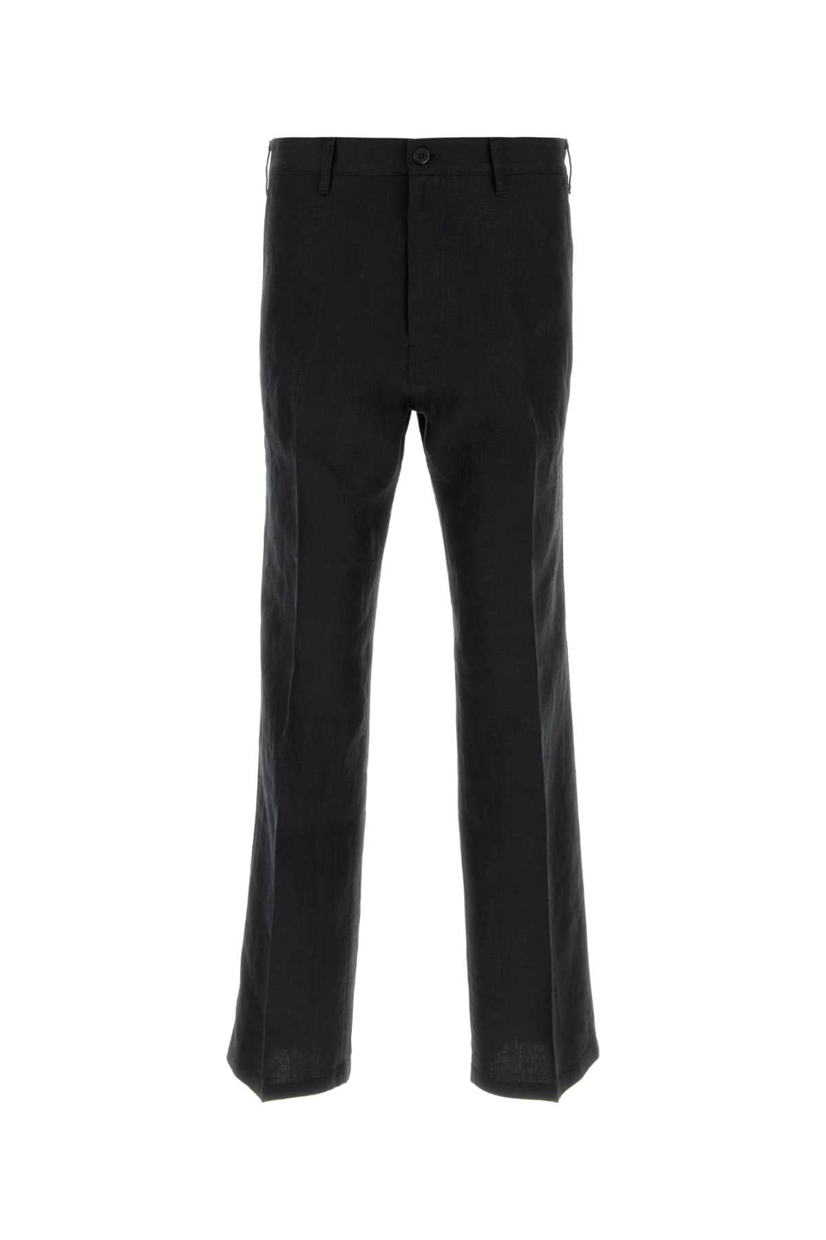 Prada Men Black Linen Pant