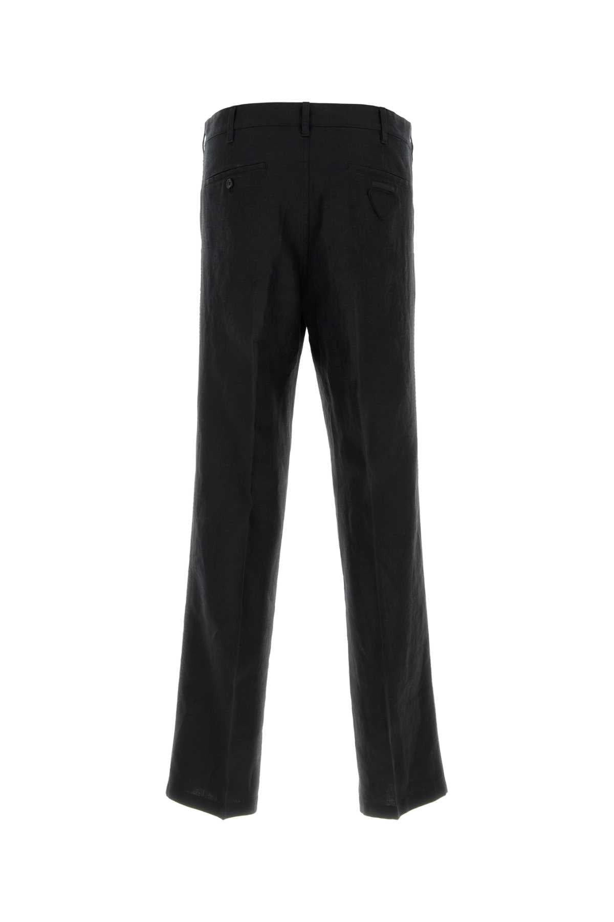 Prada Men Black Linen Pant