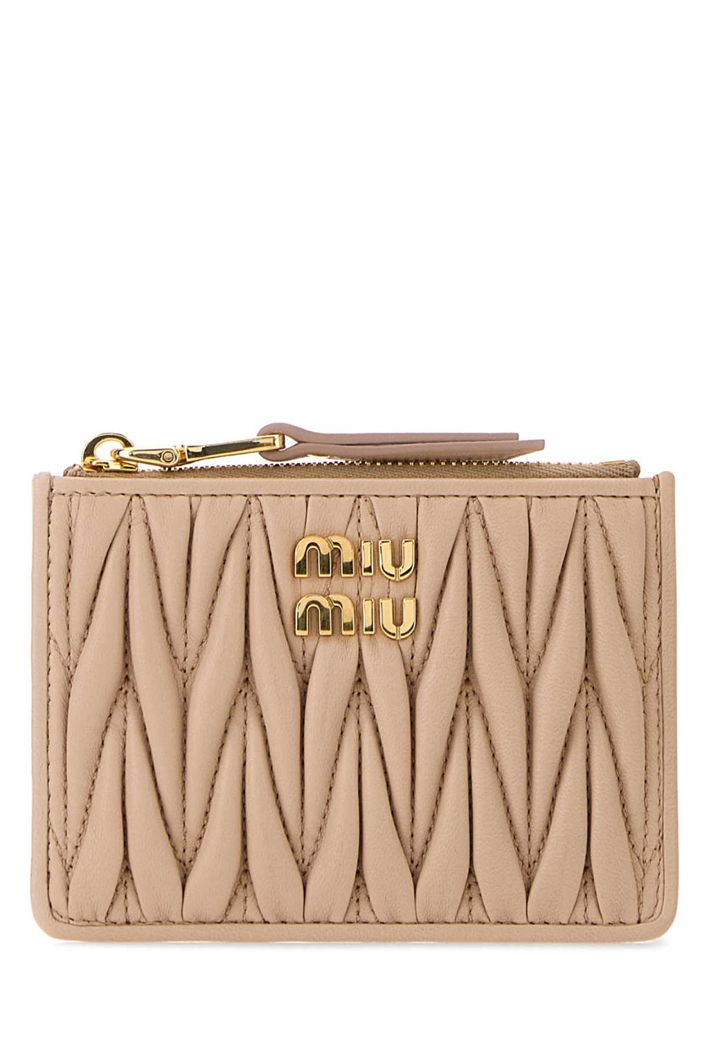 Miu Miu Women Pink Nappa Leather Card Holder