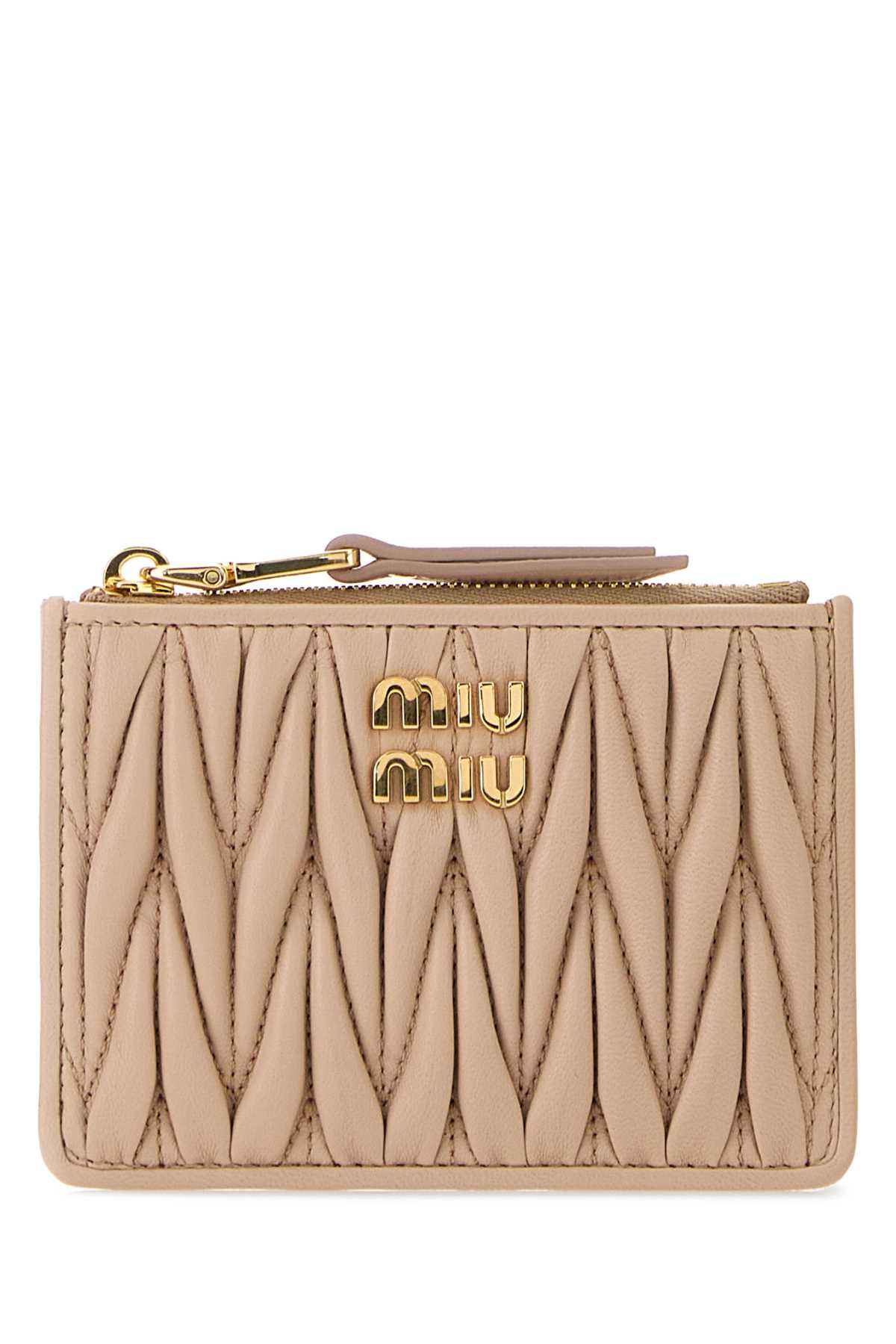 Miu Miu Women Pink Nappa Leather Card Holder
