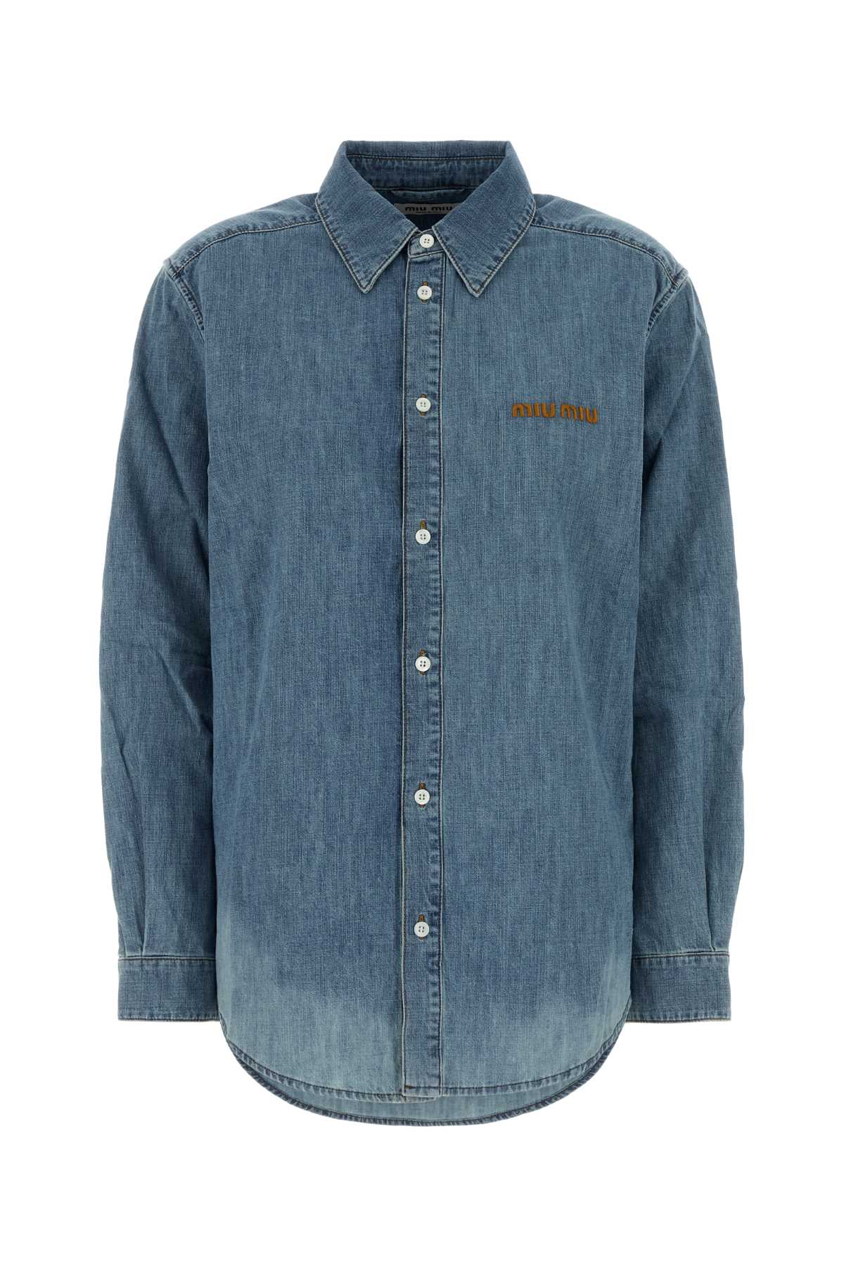 Miu Miu Women Light Blue Chambray Shirt